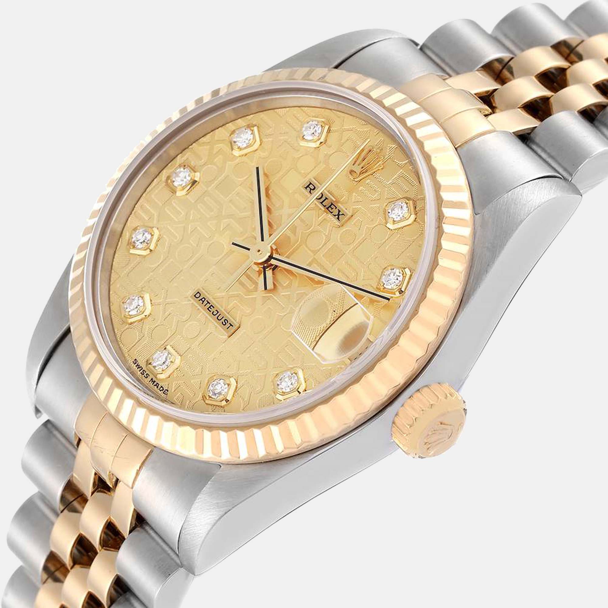 

Rolex Datejust Midsize Steel Yellow Gold Diamond Ladies Watch 78273