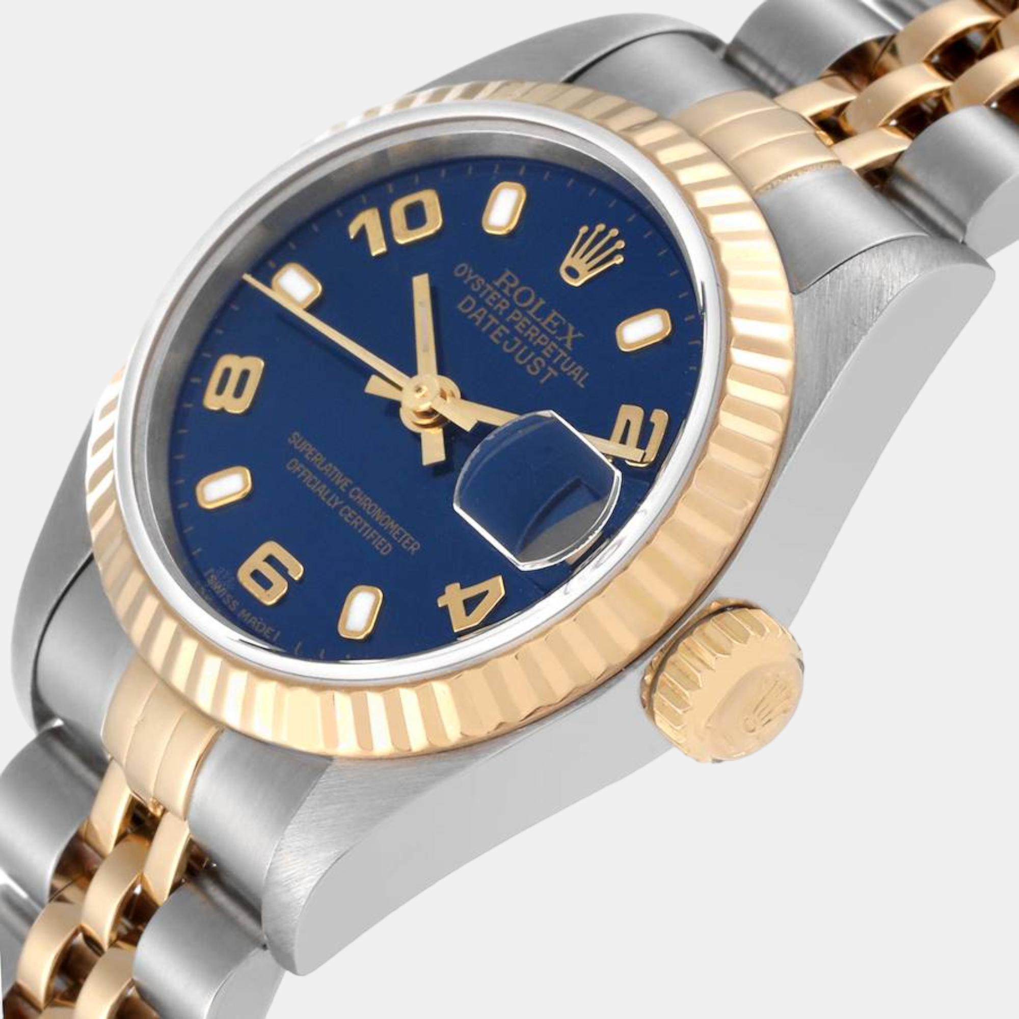 

Rolex Datejust Steel Yellow Gold Blue Dial Ladies Watch 79173