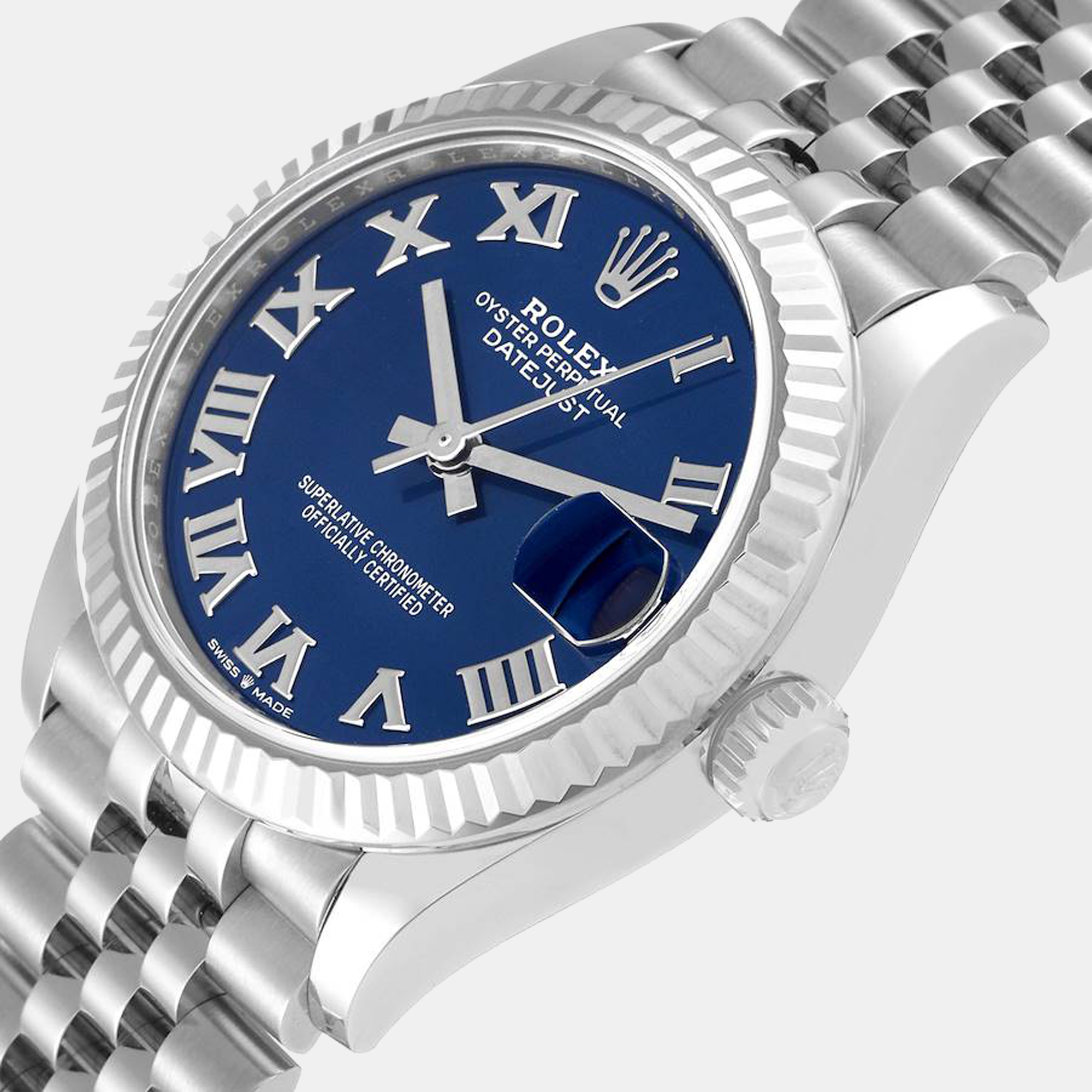 

Rolex Datejust Midsize Steel White Gold Blue Dial Ladies Watch 278274 31 mm