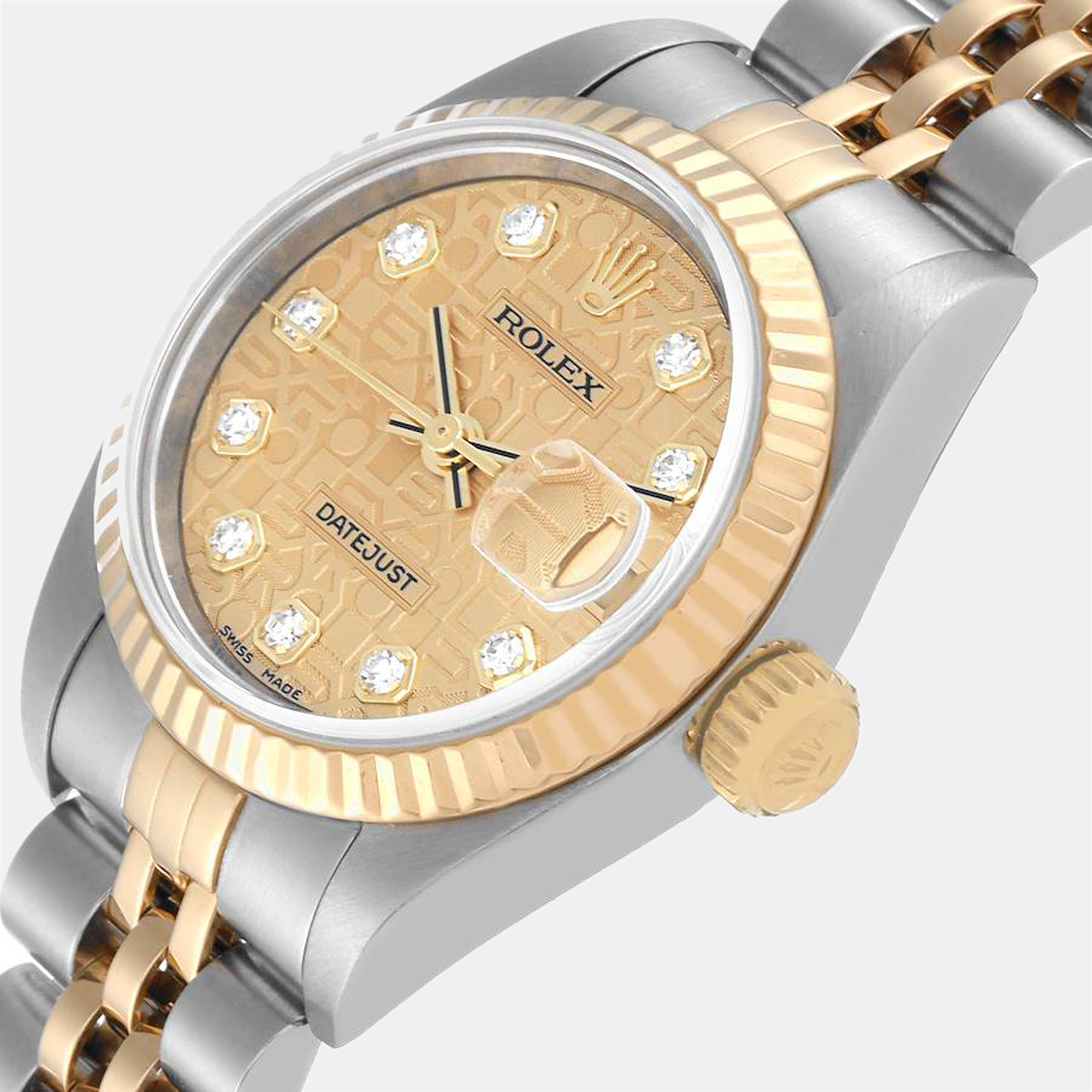

Rolex Datejust Steel Yellow Gold Diamond Dial Ladies Watch 79173 26 mm