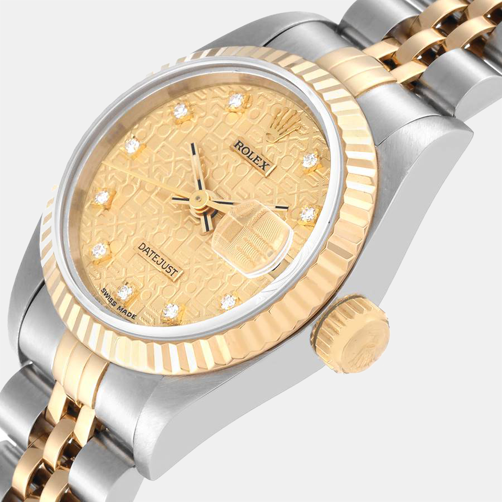 

Rolex Datejust Steel Yellow Gold Anniversary Diamond Dial Ladies Watch 69173 26 mm