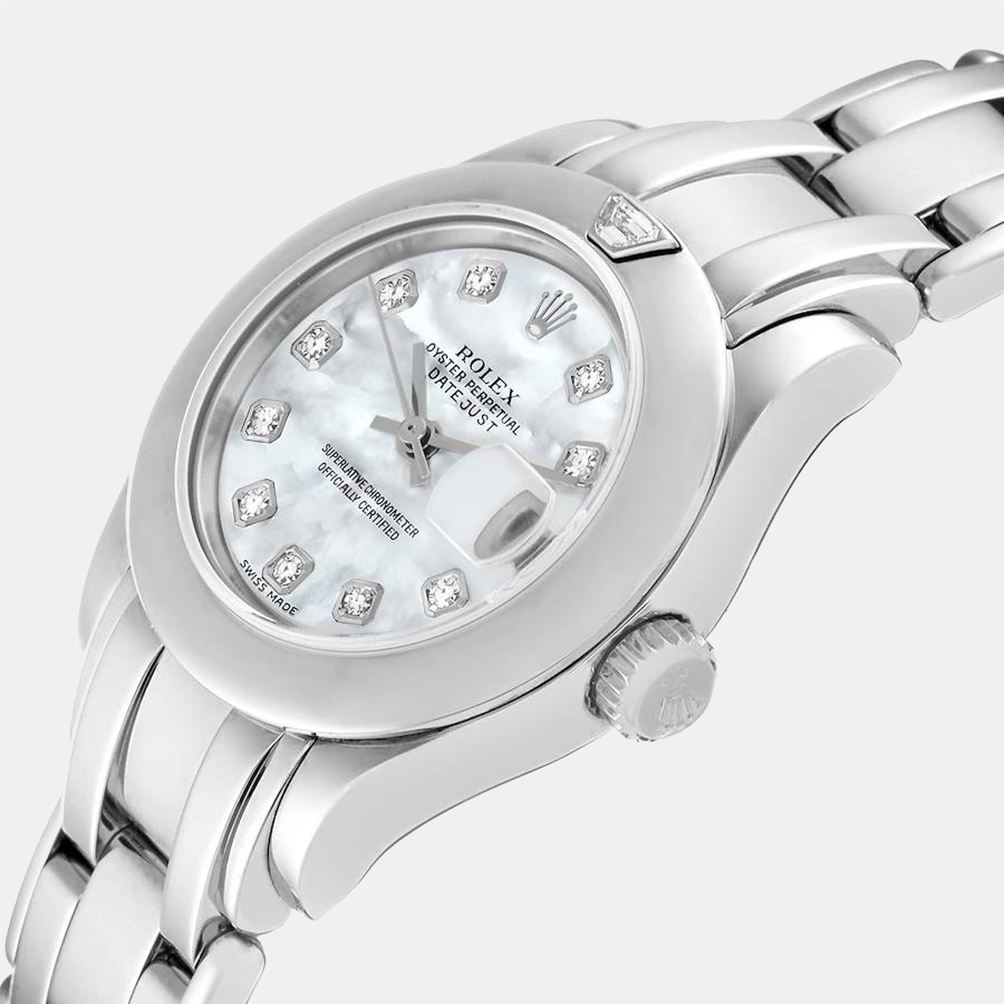 

Rolex Pearlmaster White Gold MOP Diamond Dial Ladies Watch 69329 29 mm