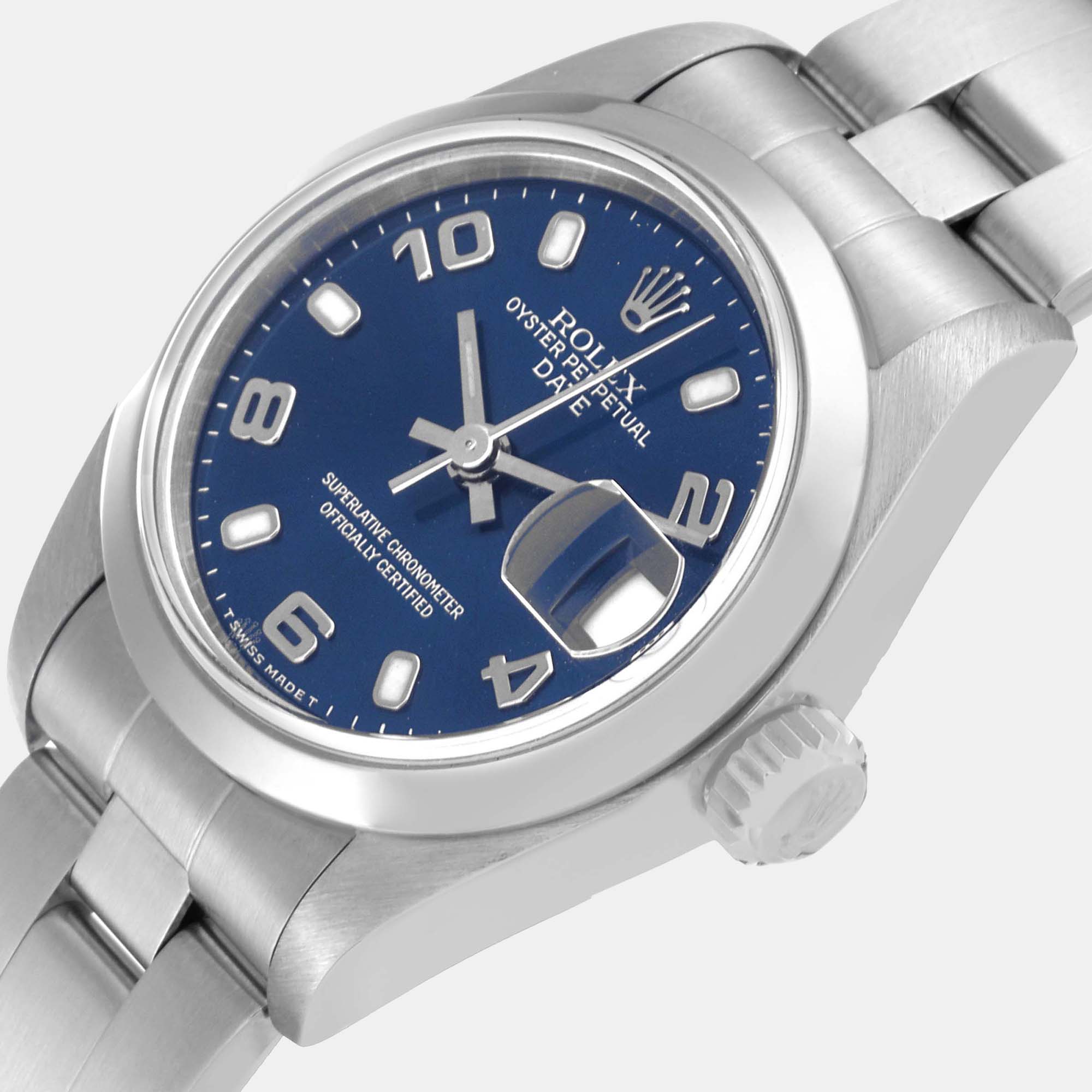 

Rolex Date Blue Dial Oyster Bracelet Steel Ladies Watch 69160 26 mm