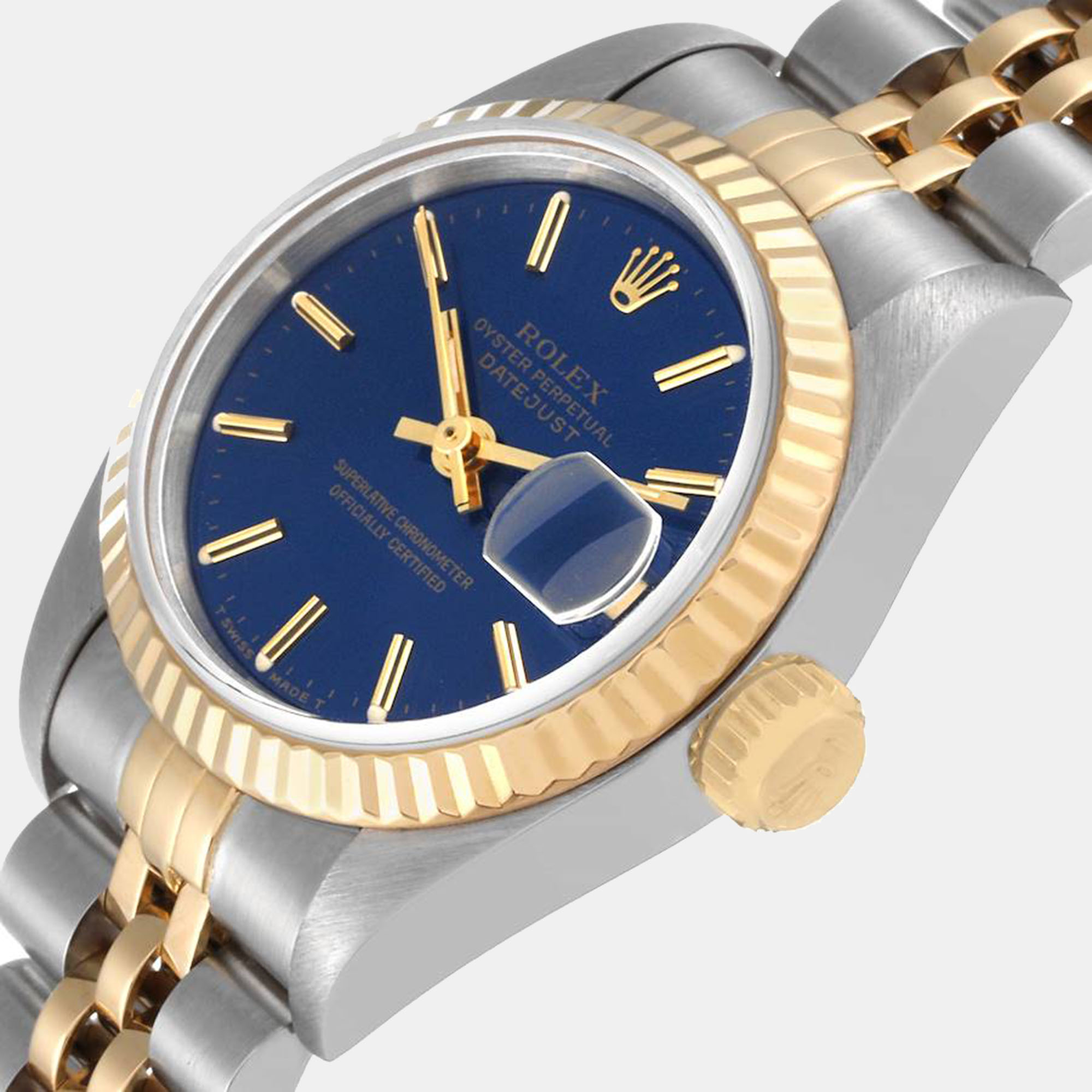 

Rolex Datejust Steel Yellow Gold Blue Dial Ladies Watch 69173 26 mm
