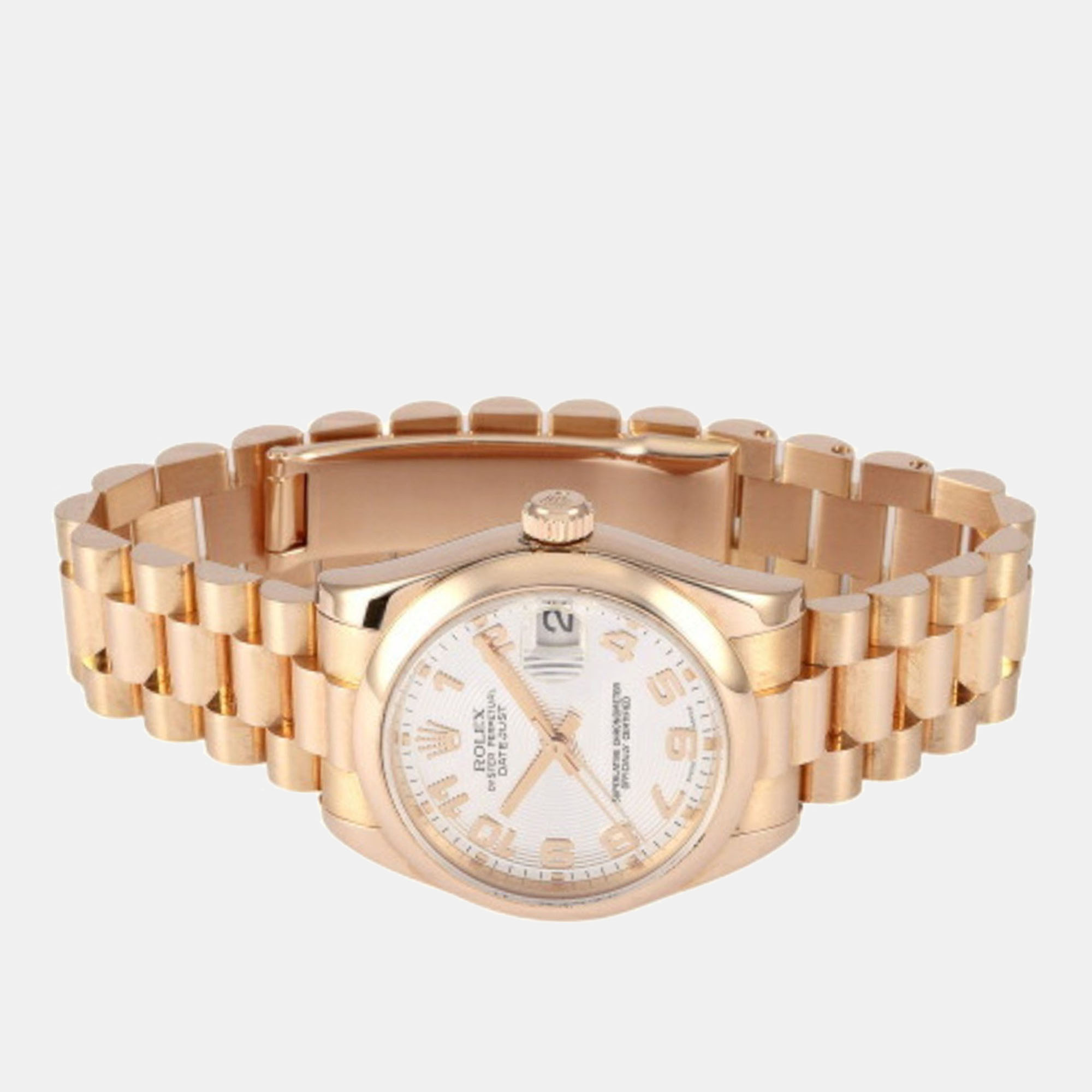 

Rolex Silver 18k Rose Gold Datejust 178245 Automatic Women's Wristwatch 31 mm