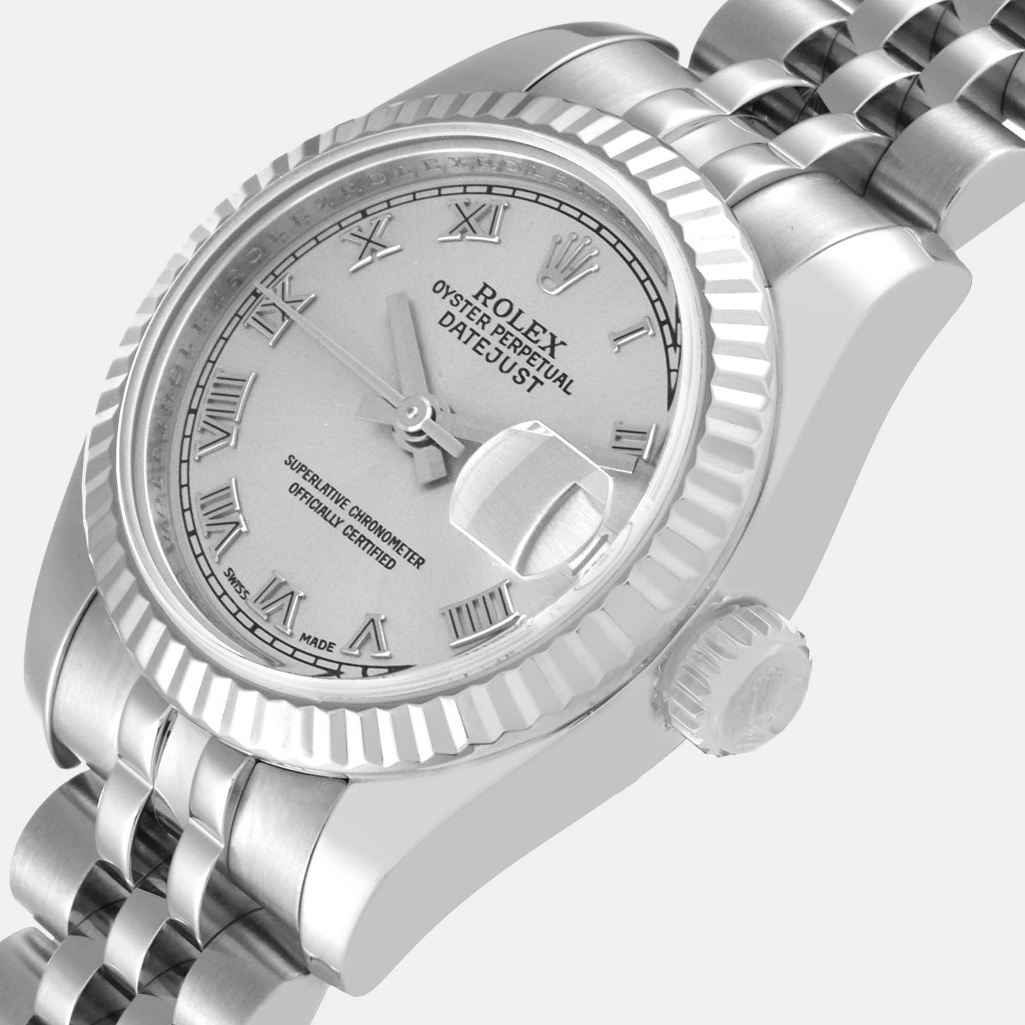 

Rolex Datejust Steel White Gold Silver Dial Ladies Watch 179174 26 mm