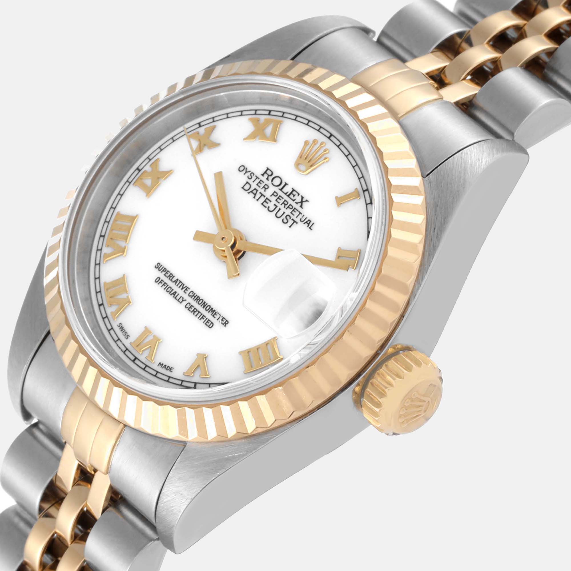 

Rolex Datejust Steel Yellow Gold White Dial Ladies Watch 79173 26 mm