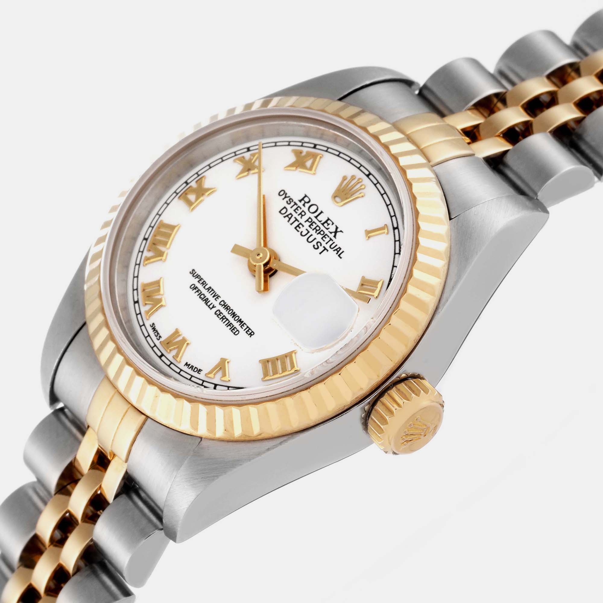 

Rolex Datejust Steel Yellow Gold White Dial Ladies Watch 79173 26 mm