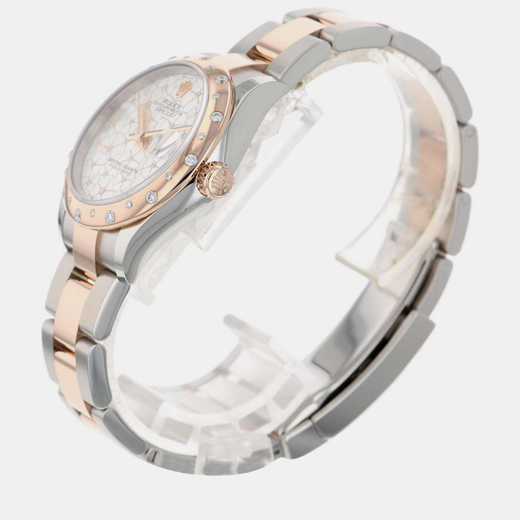 

Rolex Silver 18k Rose Gold And Stainless Steel Datejust 278341 Automatic Women's Wristwatch 31 mm