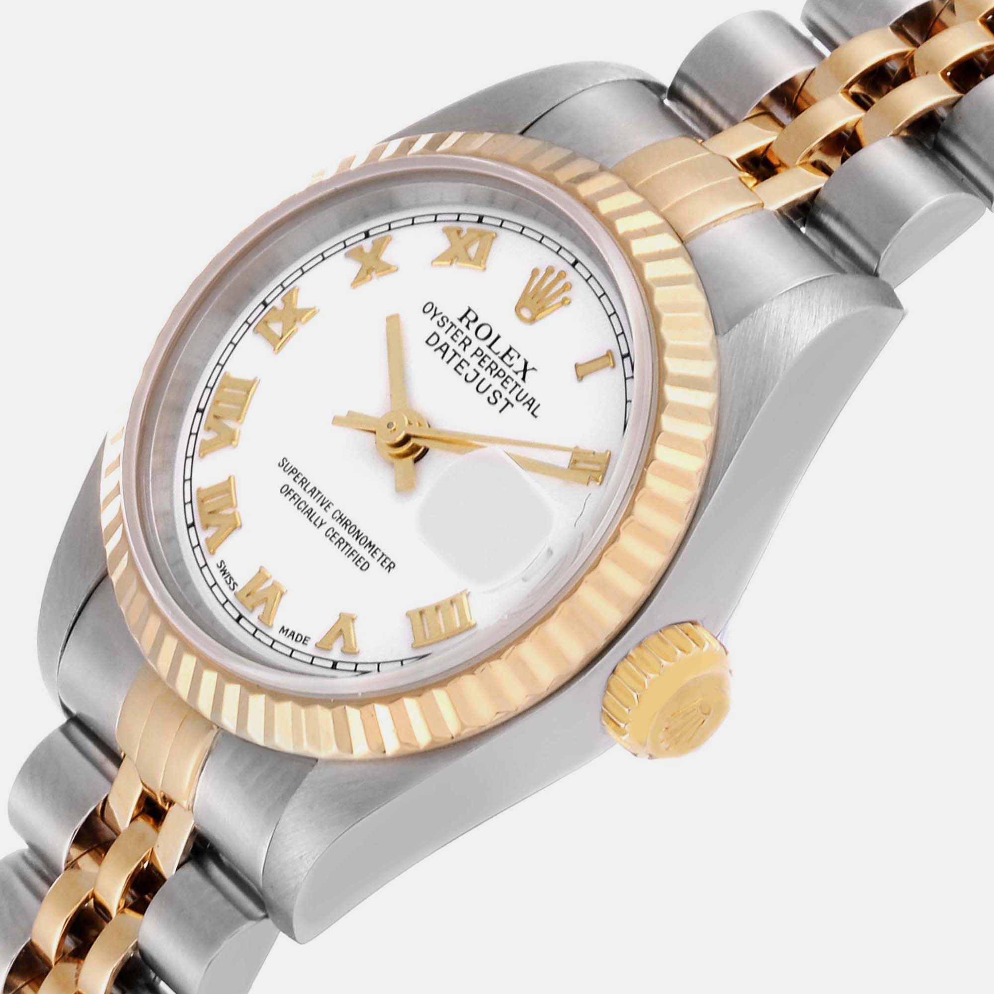 

Rolex Datejust Steel Yellow Gold White Dial Ladies Watch 79173 26 mm