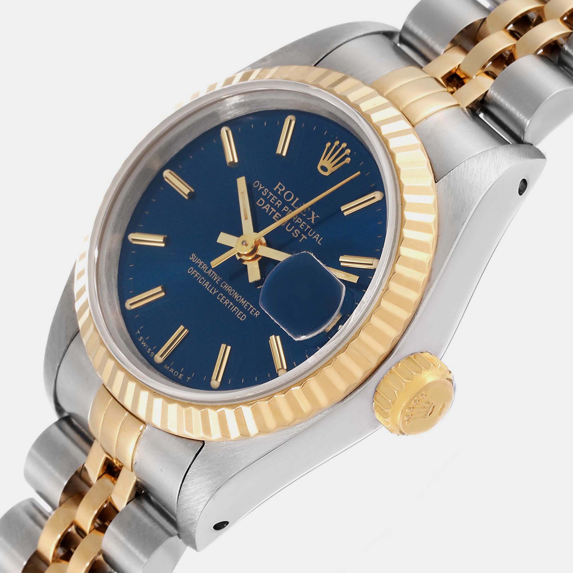 

Rolex Datejust Blue Dial Steel Yellow Gold Ladies Watch 69173 26 mm