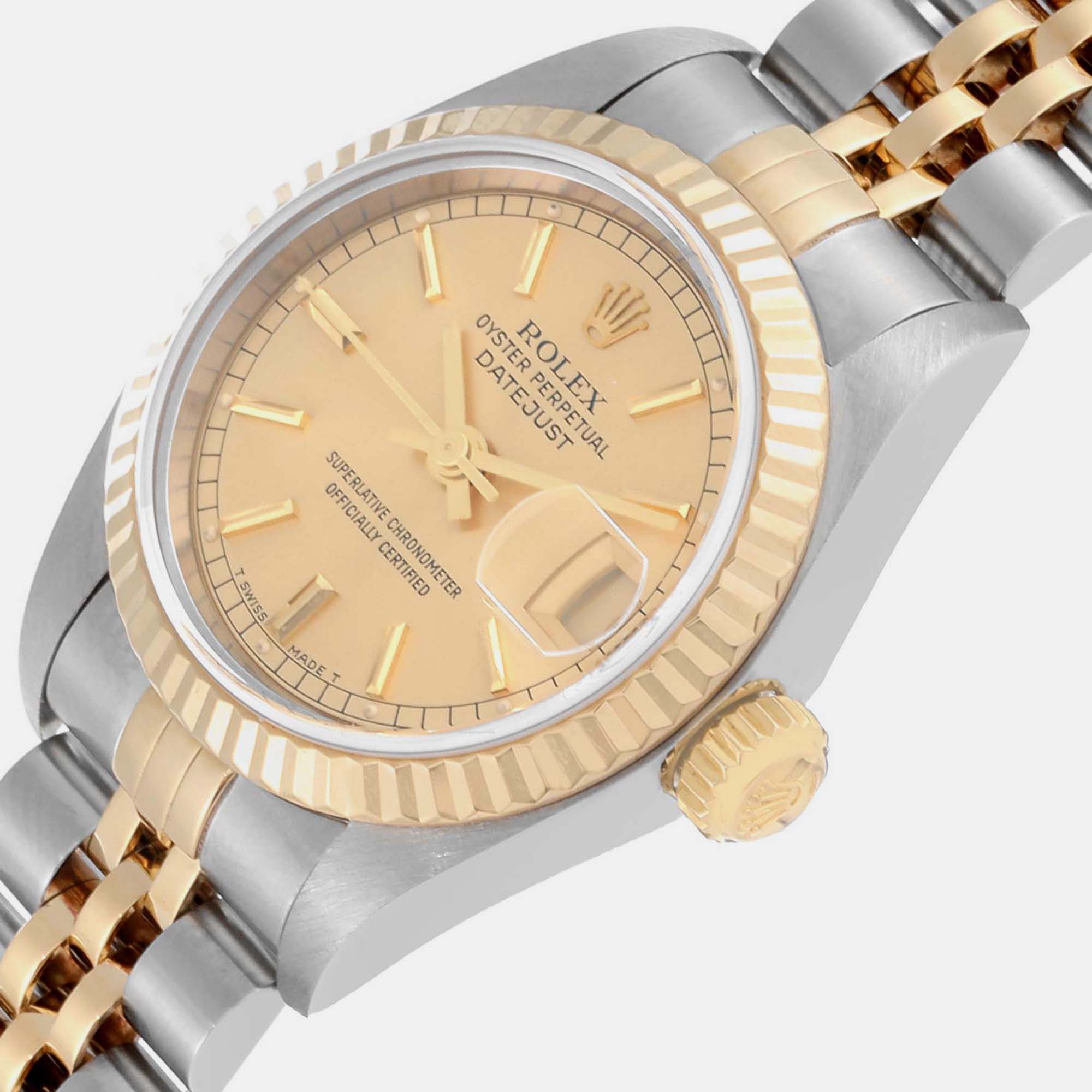 

Rolex Datejust Steel Yellow Gold Champagne Dial Ladies Watch 79173 26 mm