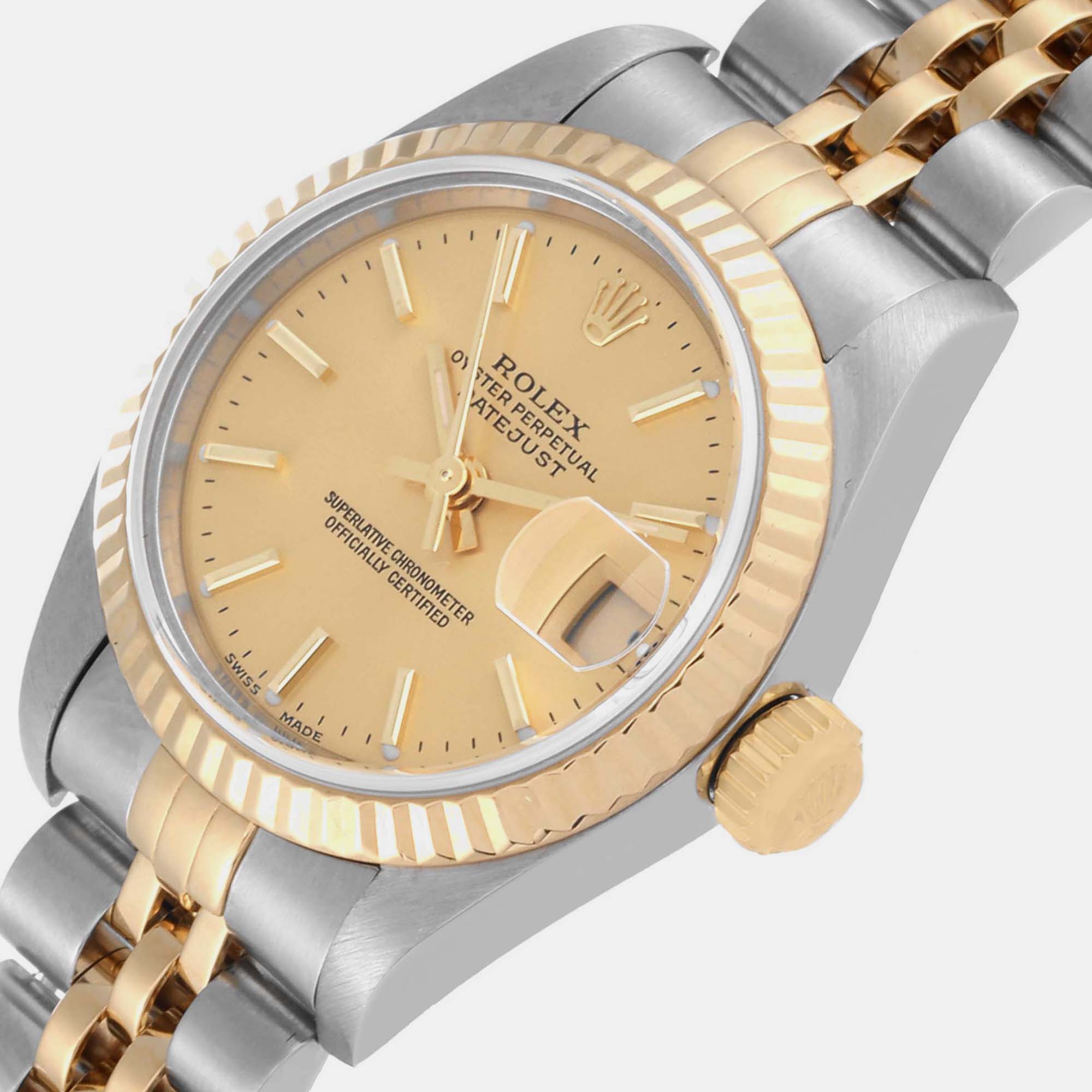 

Rolex Datejust Steel Yellow Gold Champagne Dial Ladies Watch 79173 26 mm