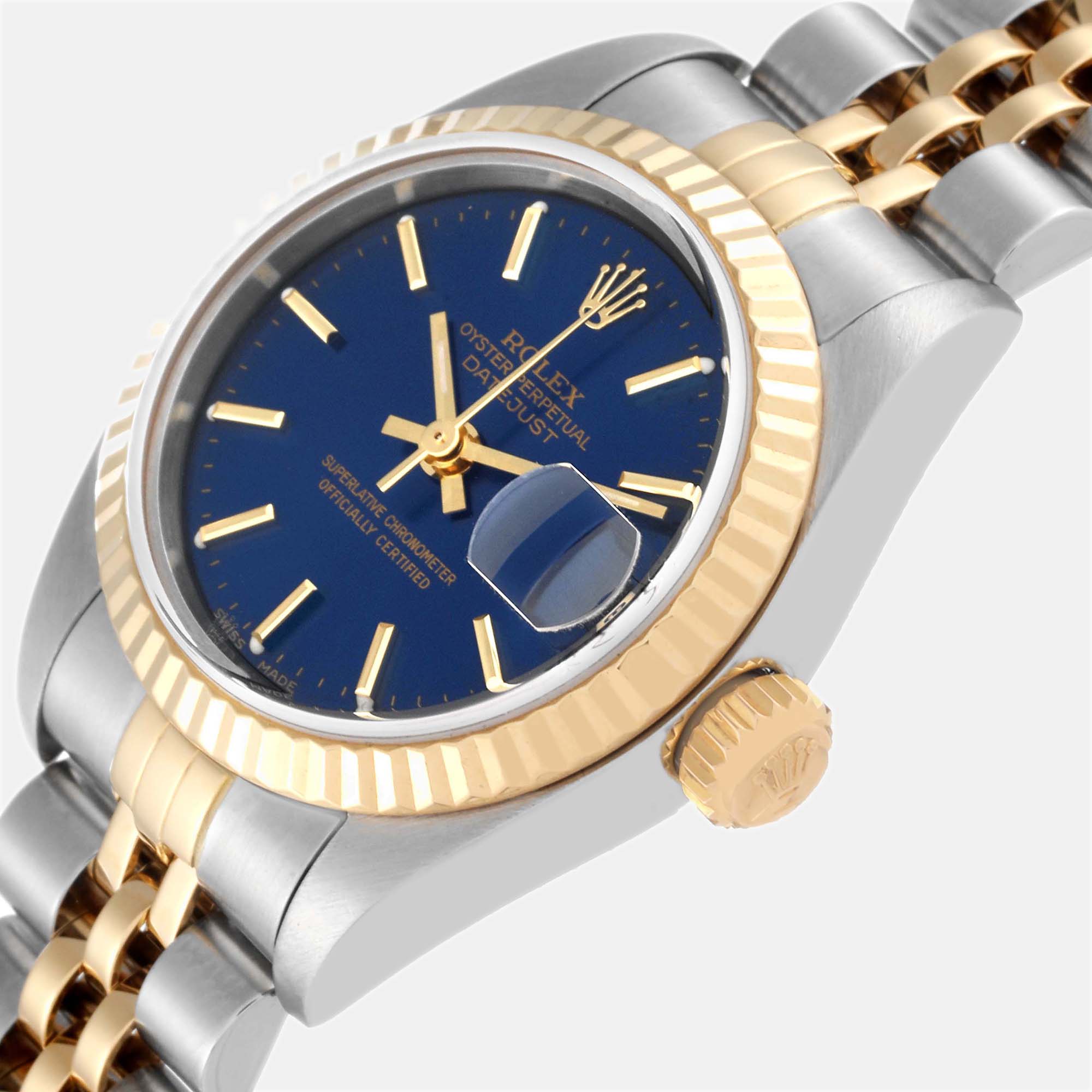 

Rolex Datejust Steel Yellow Gold Blue Dial Ladies Watch 79173 26 mm