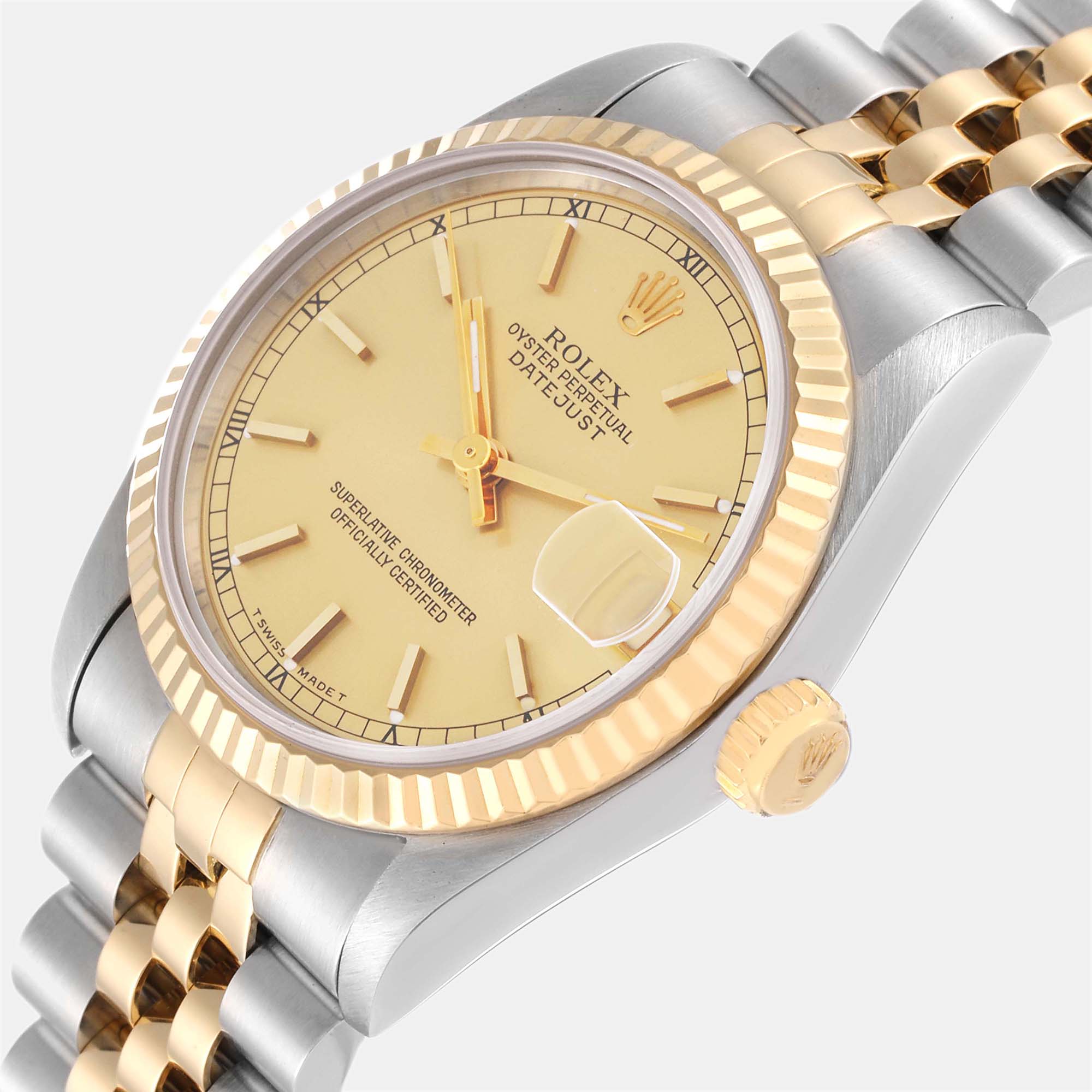 

Rolex Datejust Midsize Champagne Dial Steel Yellow Gold Ladies Watch 68273 31 mm