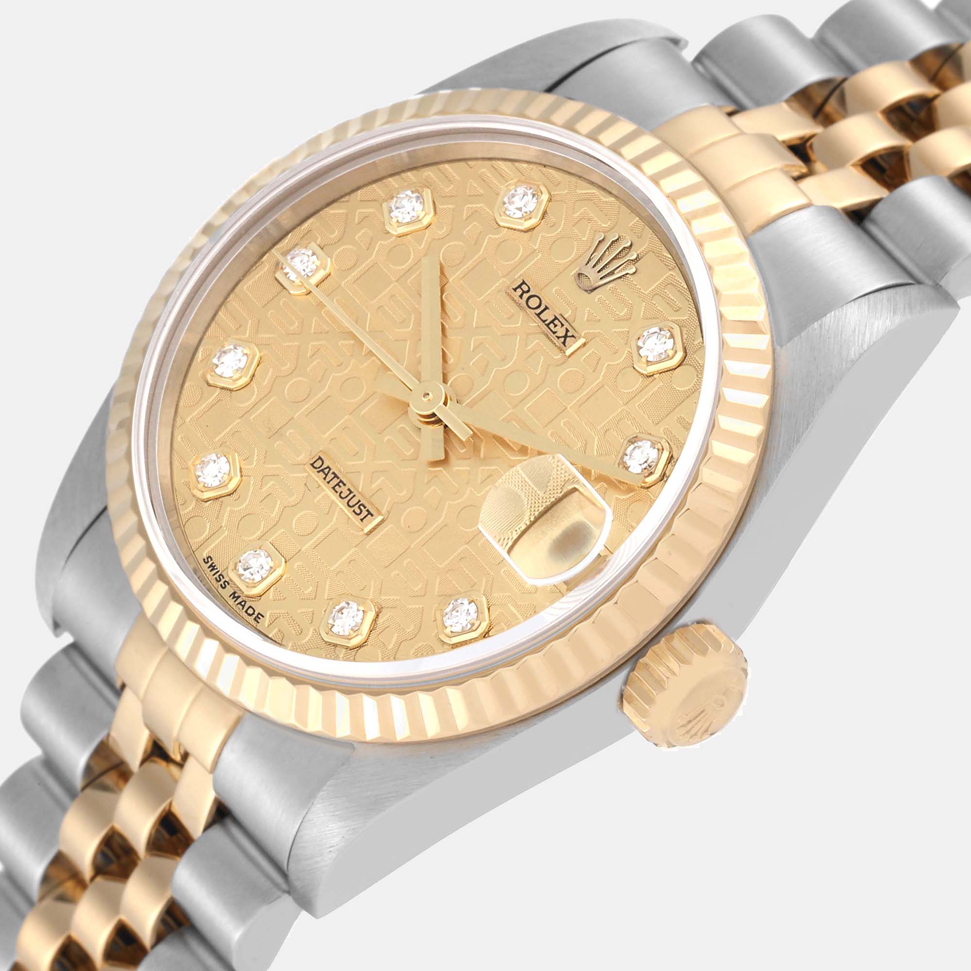 

Rolex Datejust Midsize Steel Yellow Gold Diamond Dial Ladies Watch 78273 31 mm