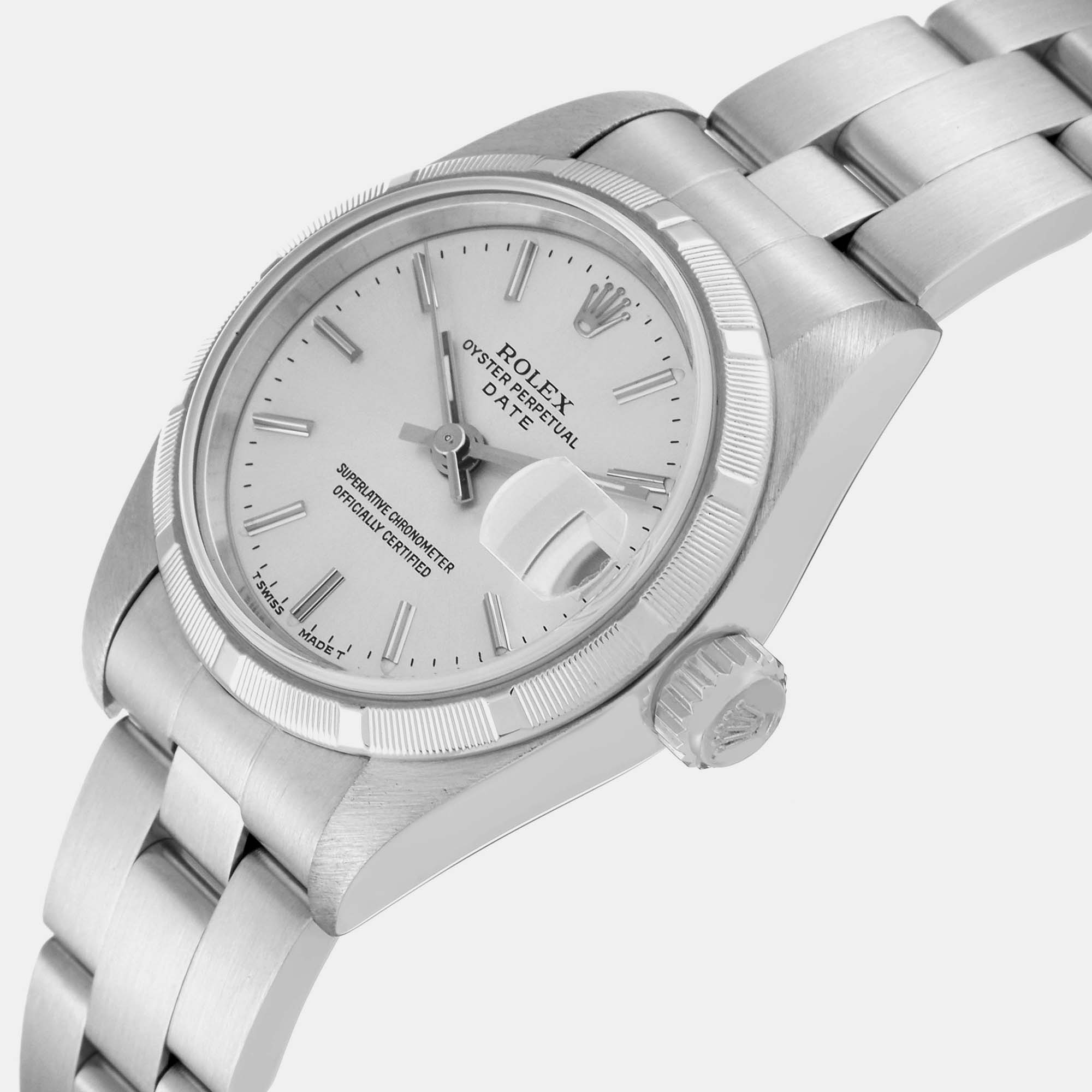

Rolex Date Oyster Bracelet Silver Dial Steel Ladies Watch 69190 26 mm