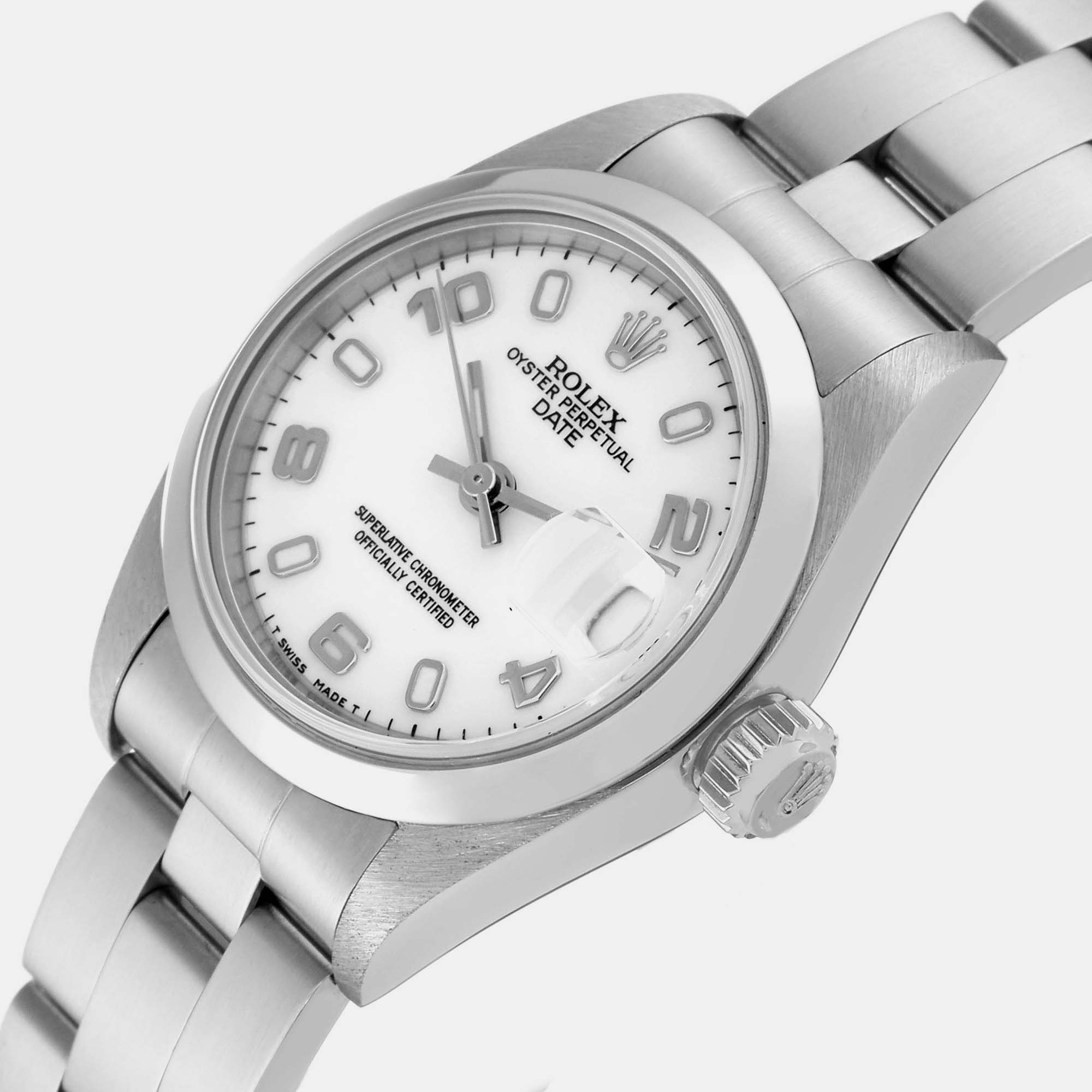 

Rolex Date White Dial Oyster Bracelet Steel Ladies Watch 69160 26 mm