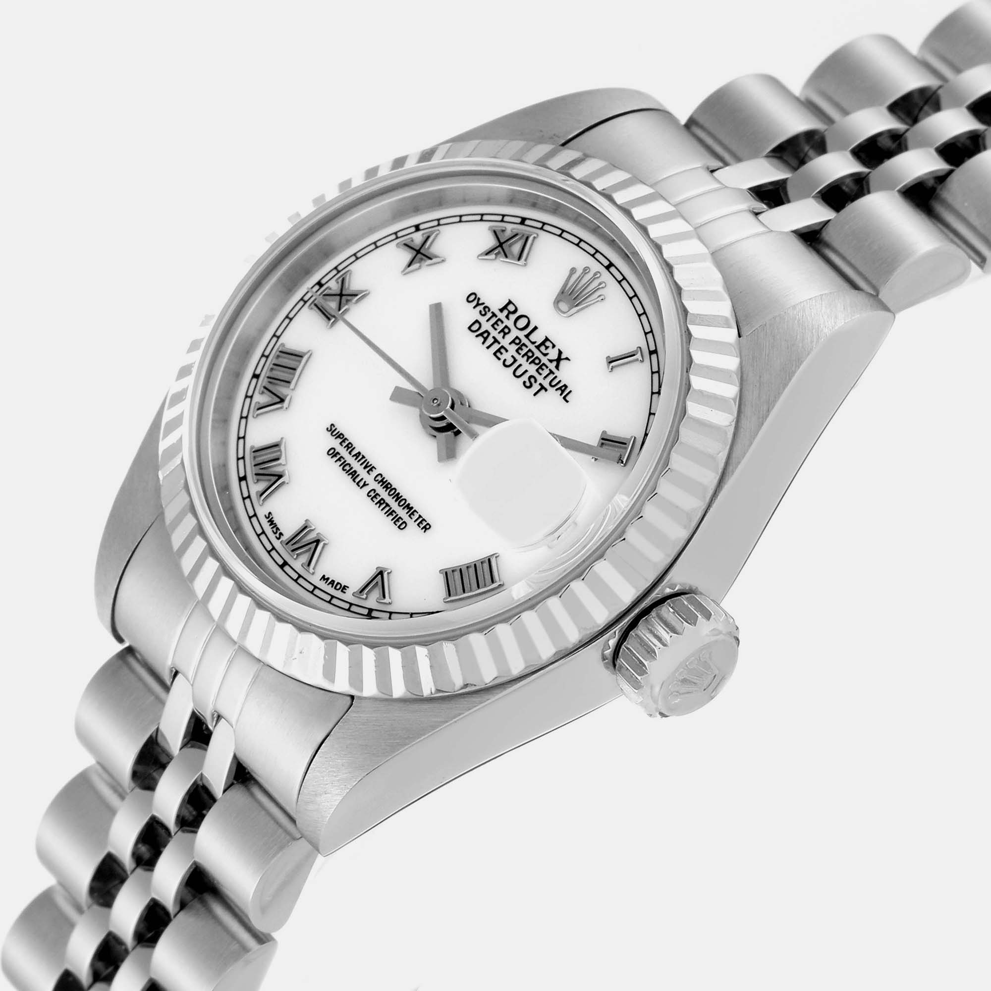 

Rolex Datejust Steel White Gold Roman Dial Ladies Watch 69174 26 mm