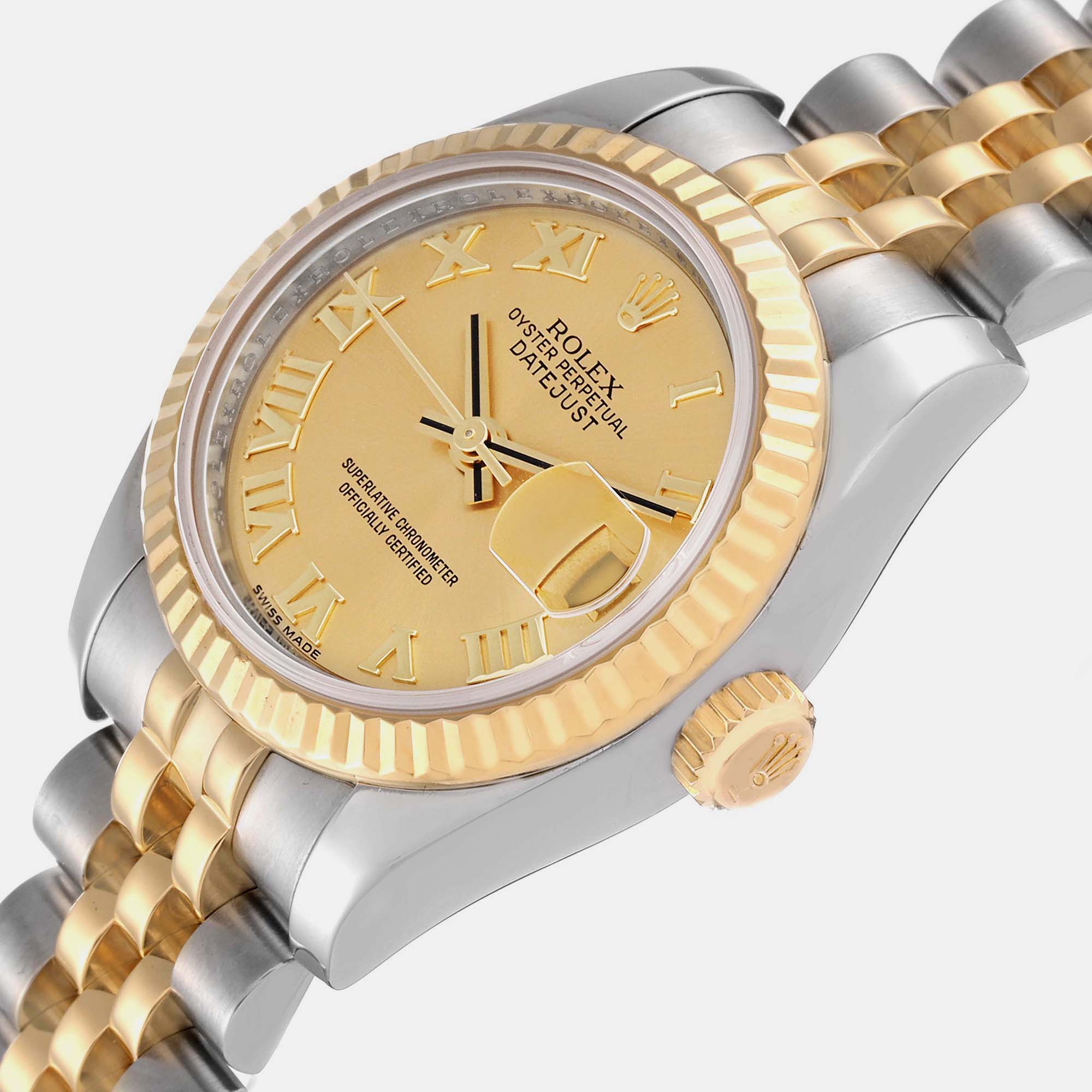 

Rolex Datejust Steel Yellow Gold Champagne Dial Ladies Watch 179173