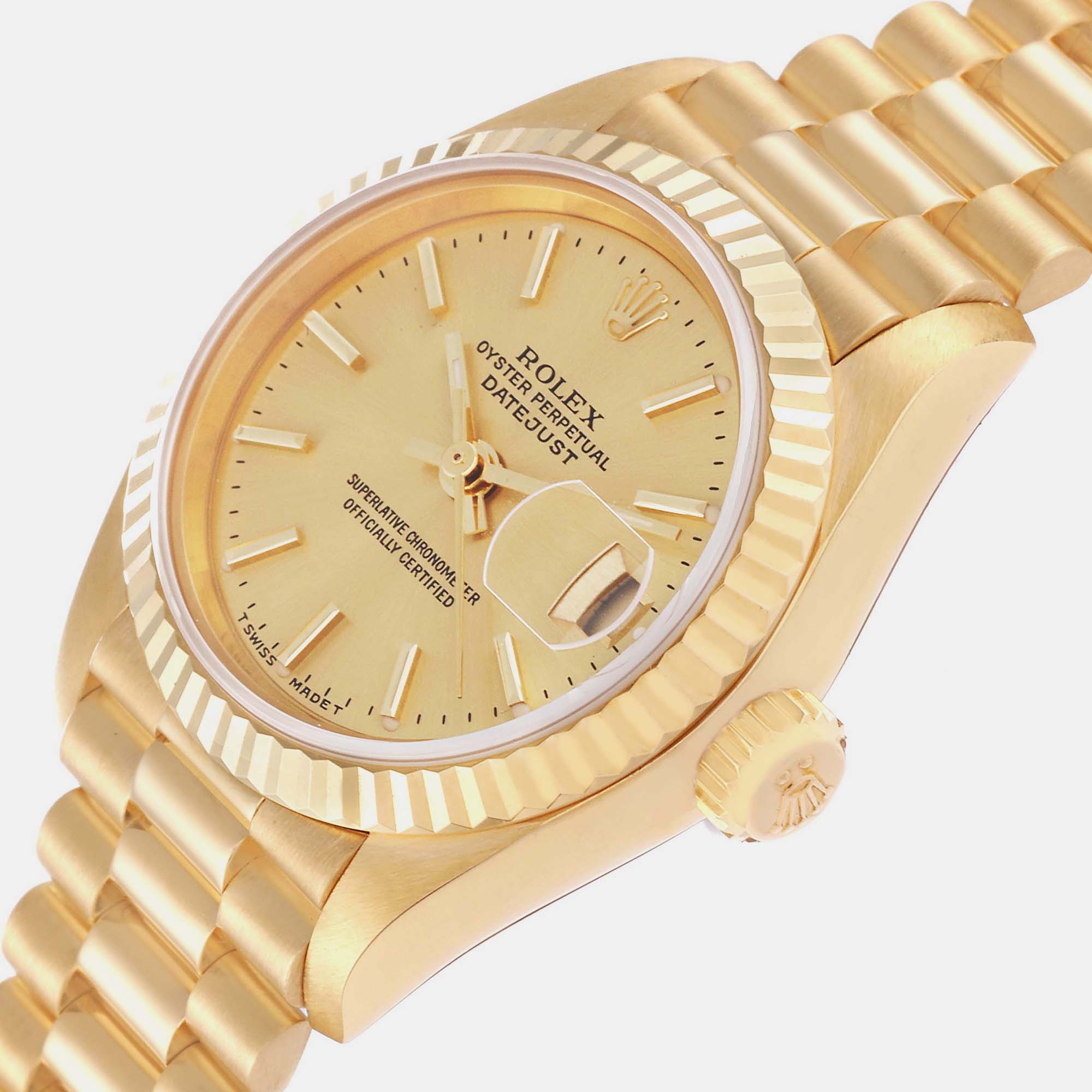 

Rolex President Datejust 18k Yellow Gold Ladies Watch 79178 26 mm