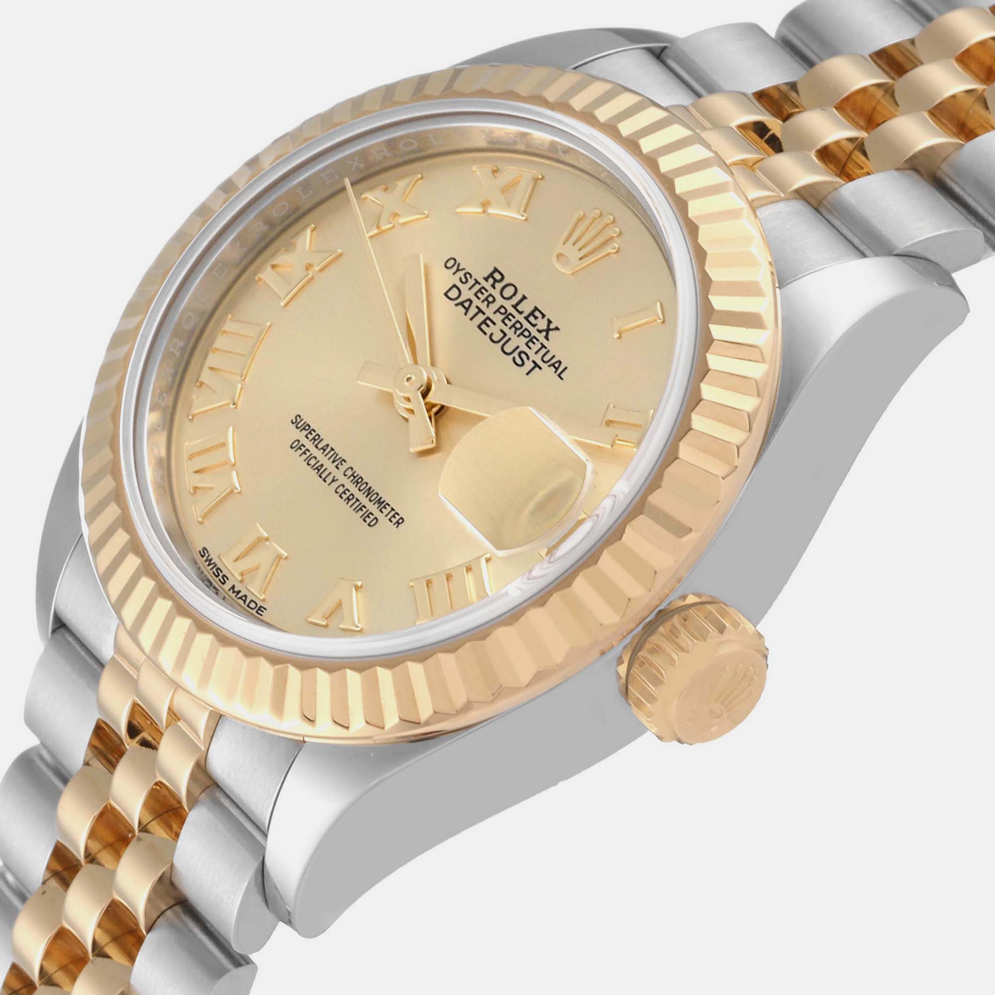 

Rolex Datejust 28 Steel Yellow Gold Champagne Dial Ladies Watch 279173