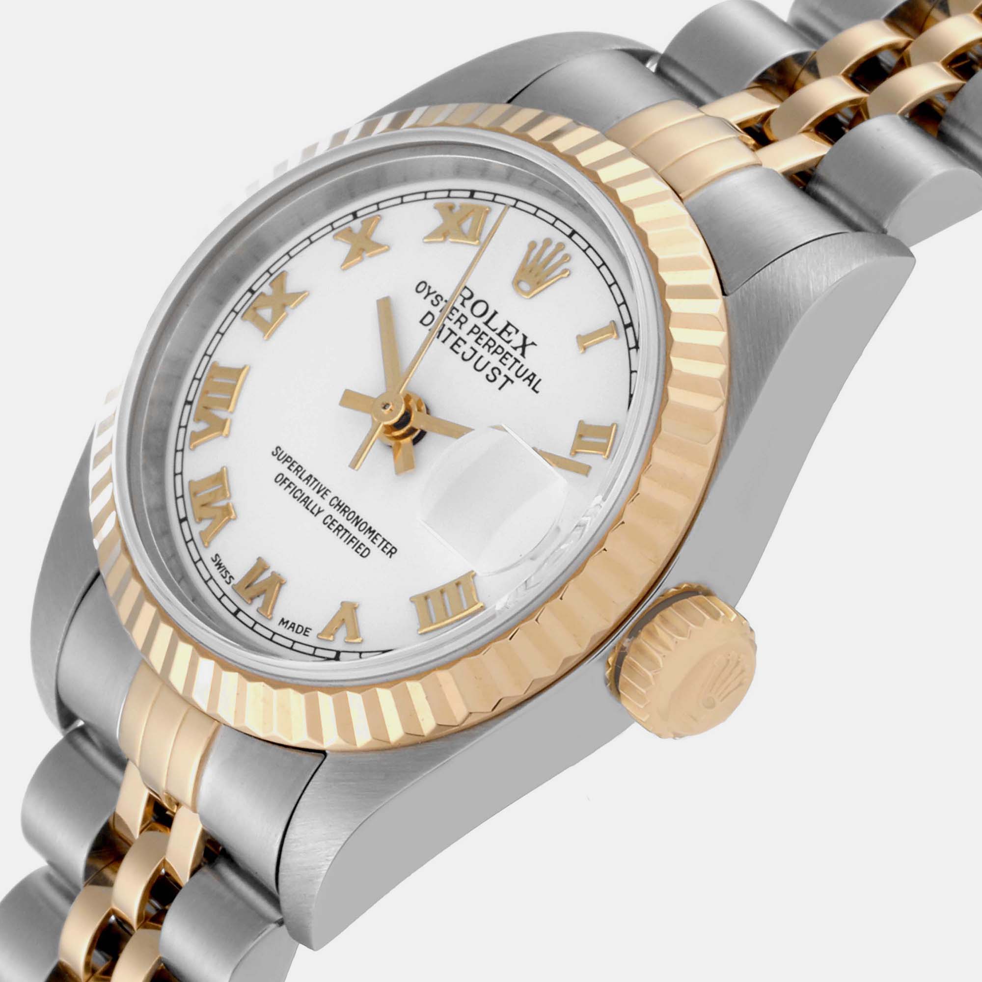 

Rolex Datejust Steel Yellow Gold White Dial Ladies Watch 79173 26 mm