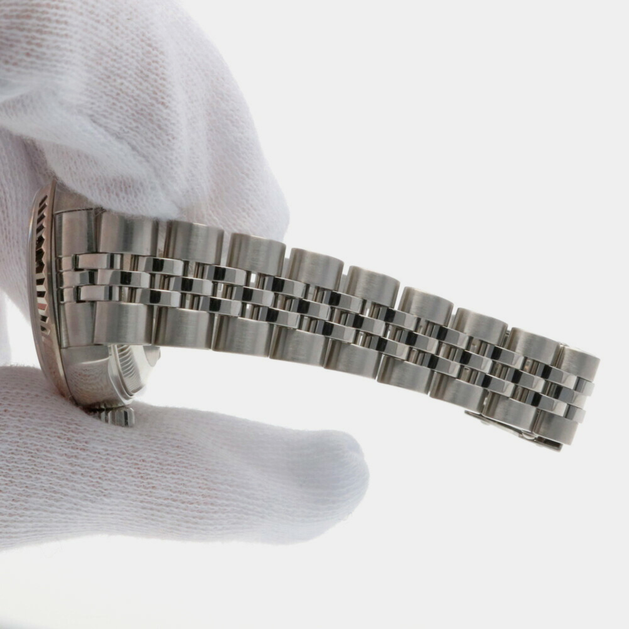 Rolex Silver 18K White Gold And Stainless Steel Datejust 79174 Automatic Women`s Wristwatch 26 mm 