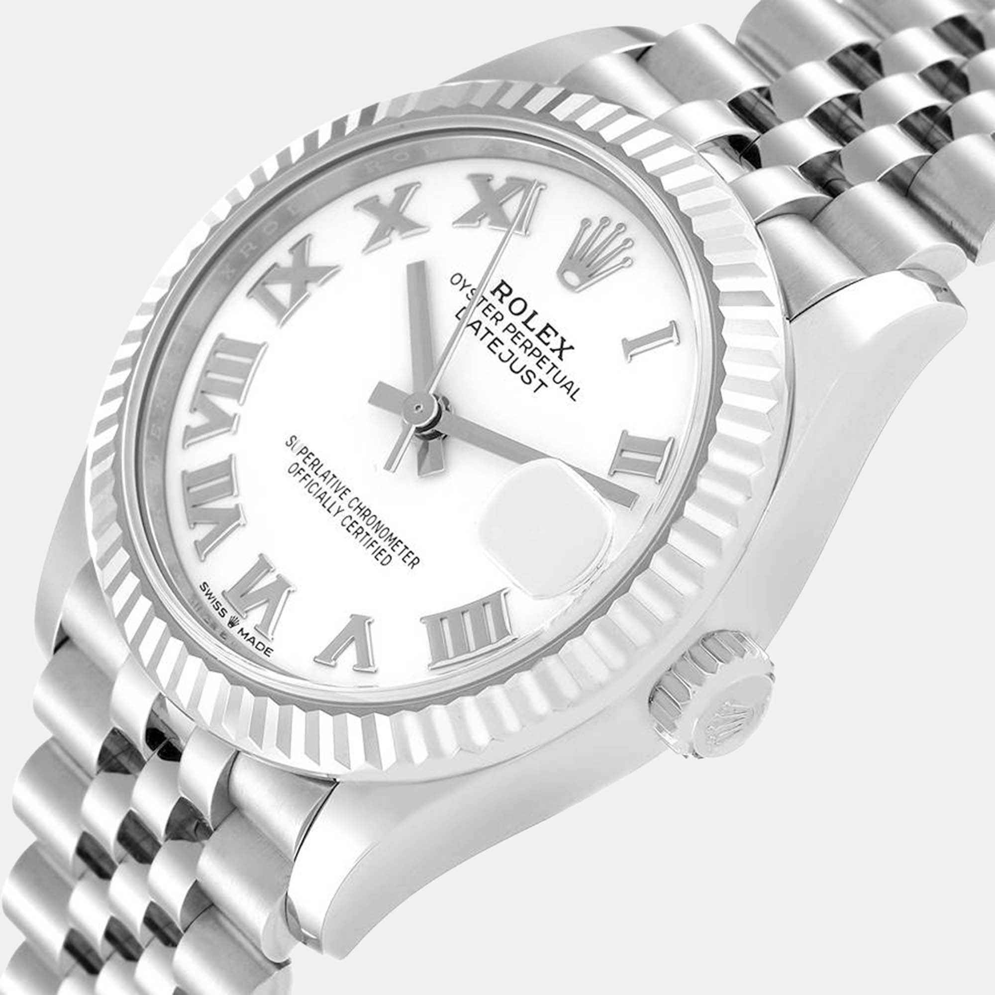 

Rolex Datejust Midsize Steel White Gold Ladies Watch 278274 31 mm