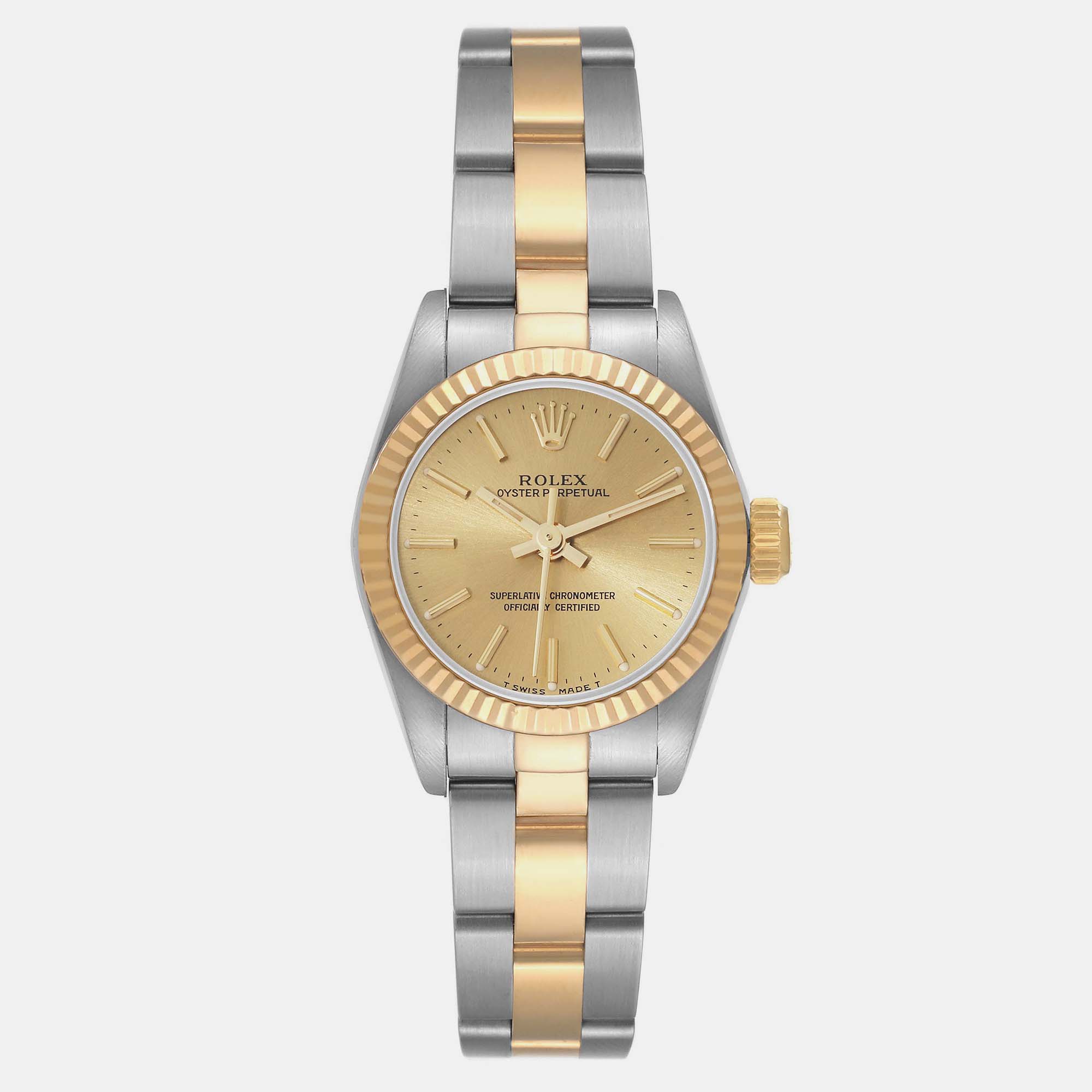 

Rolex Oyster Perpetual Steel Yellow Gold Ladies Watch 67193 24 mm
