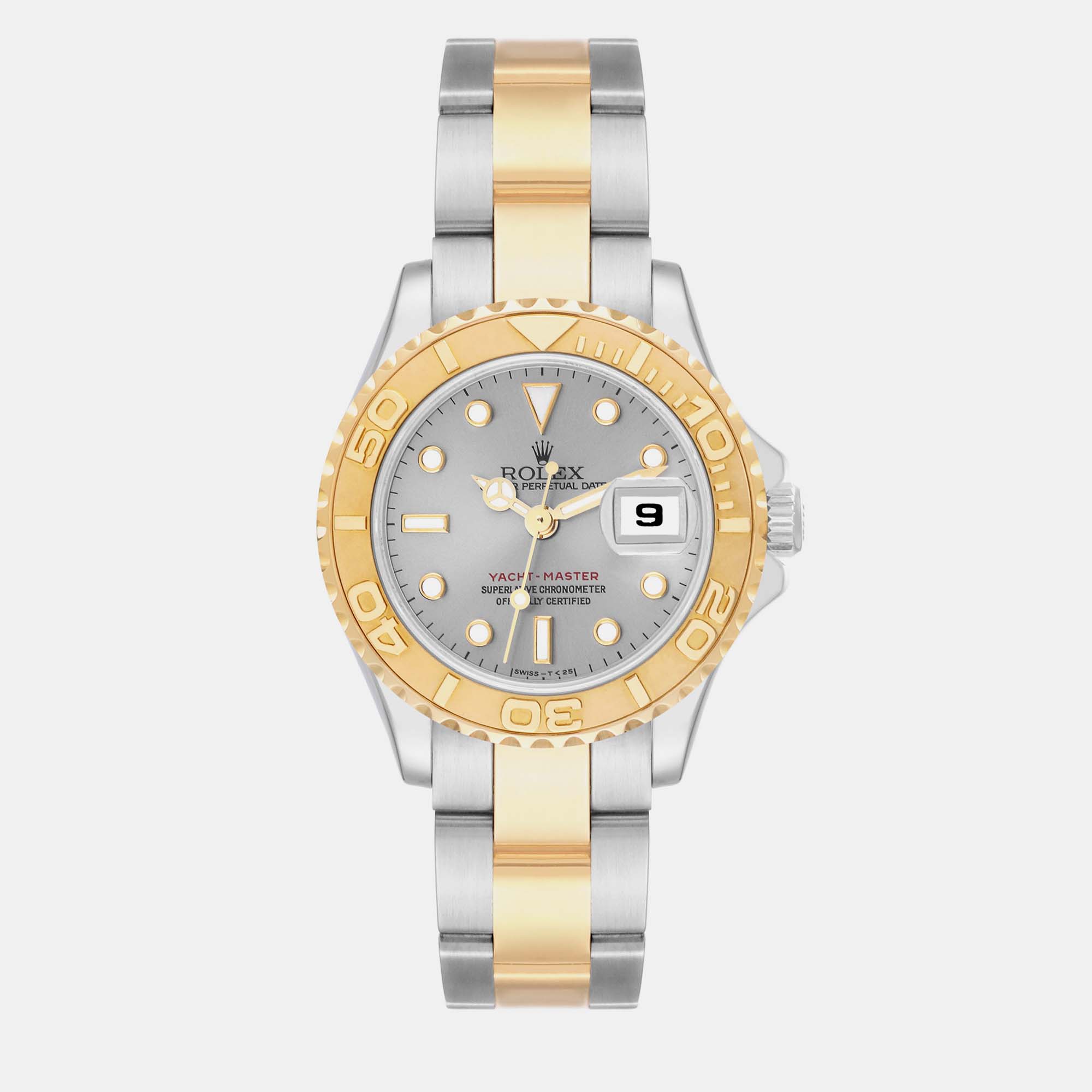 

Rolex Yachtmaster Steel Yellow Gold Slate Dial Ladies Watch 69623, Grey