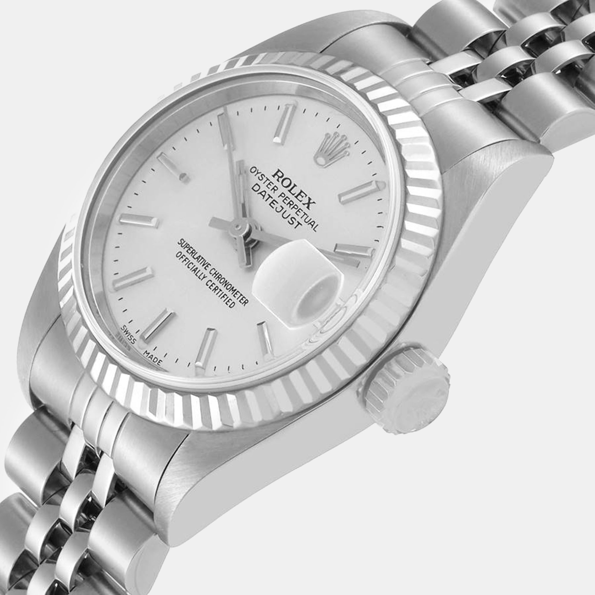 

Rolex Datejust Steel White Gold Silver Dial Ladies Watch 79174 26 mm