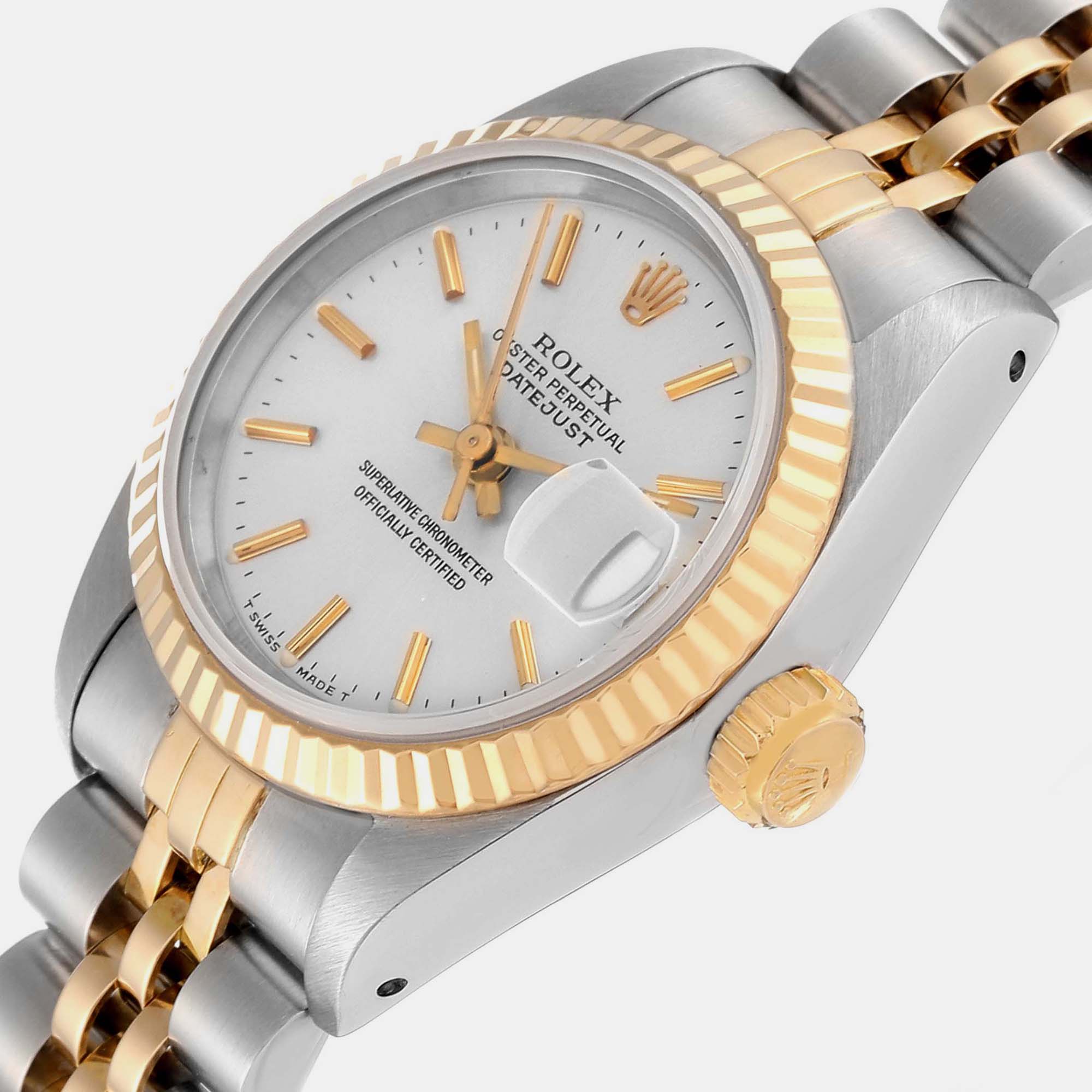 

Rolex Datejust Silver Dial Steel Yellow Gold Ladies Watch 69173 26 mm