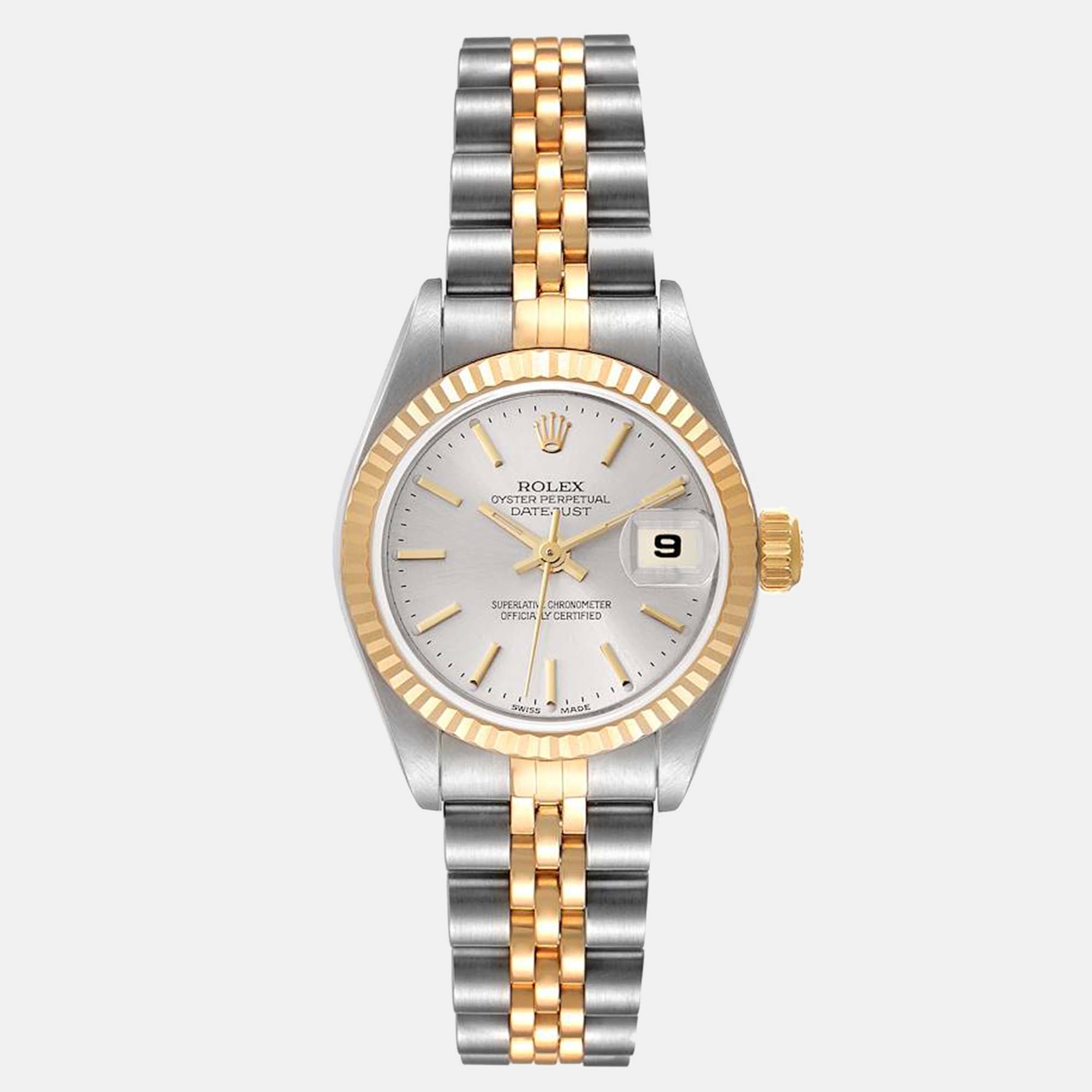 

Rolex Datejust Steel Yellow Gold Silver Dial Ladies Watch 79173