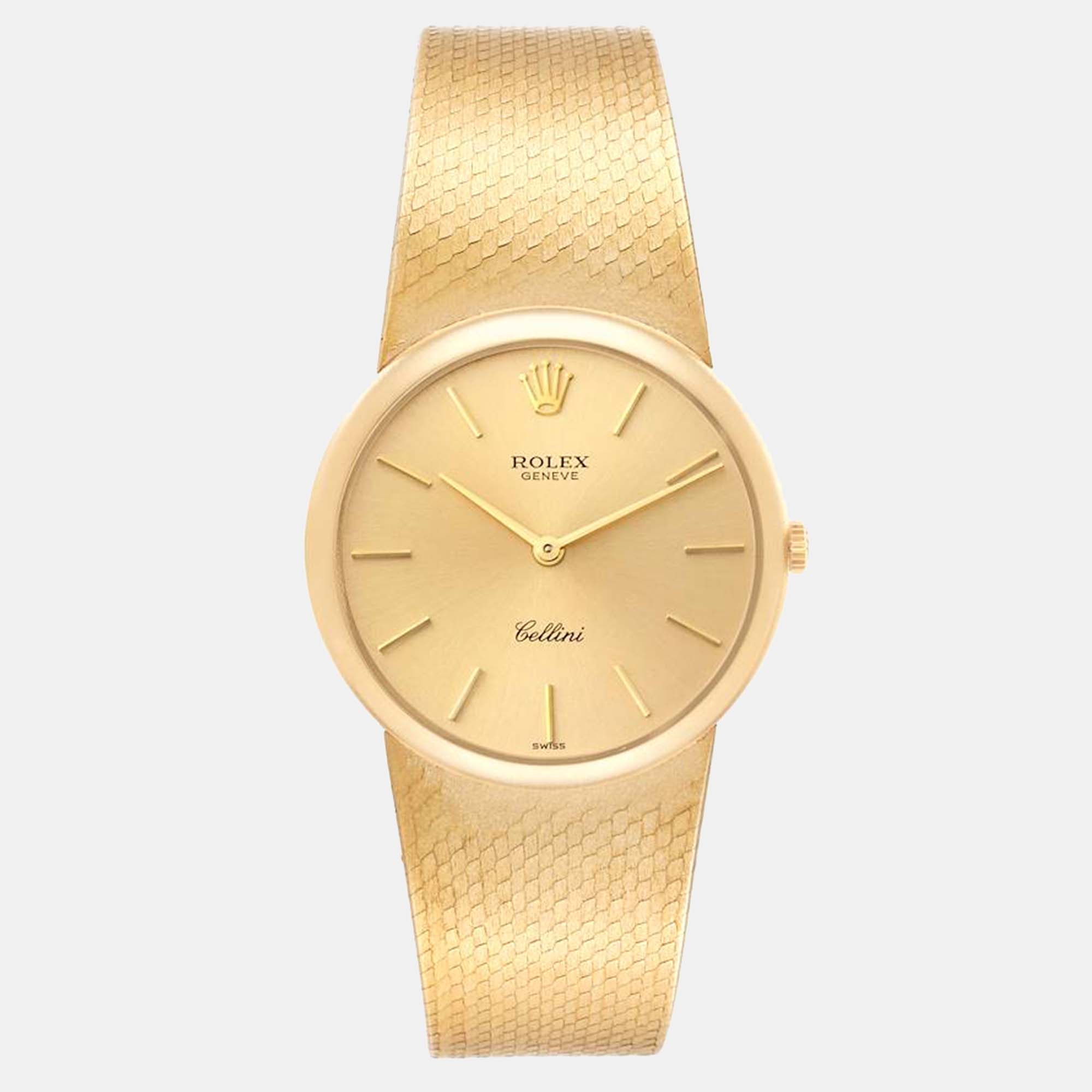 

Rolex Cellini Yellow Gold Vintage Ladies Watch 30 mm