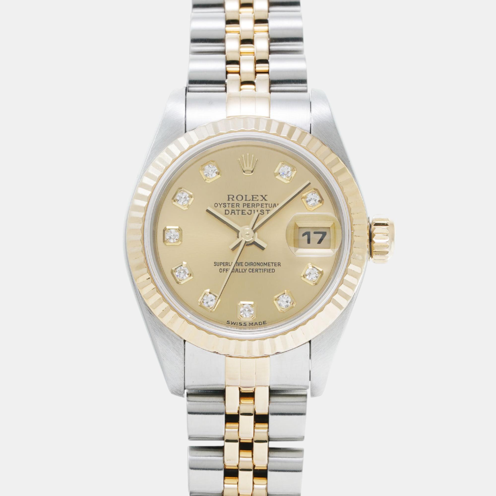 

Rolex Champagne Diamond, Gold