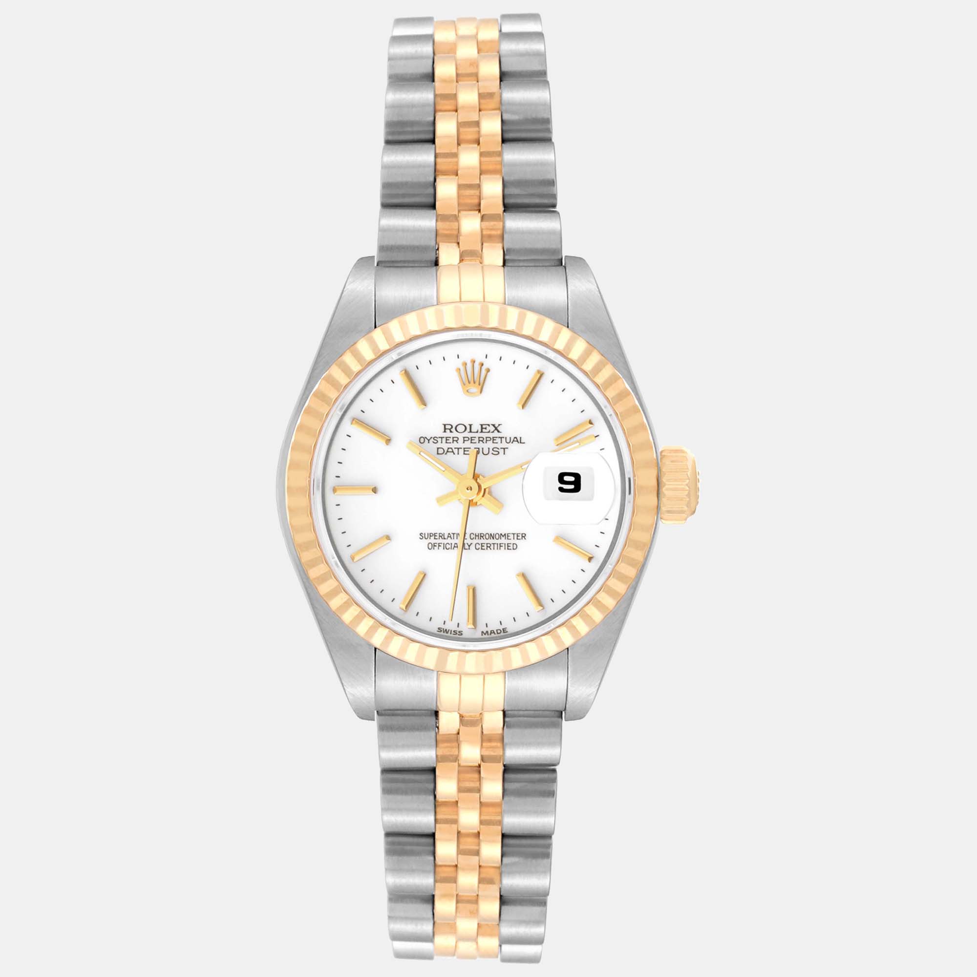 

Rolex Datejust Steel Yellow Gold White Dial Ladies Watch 26 mm