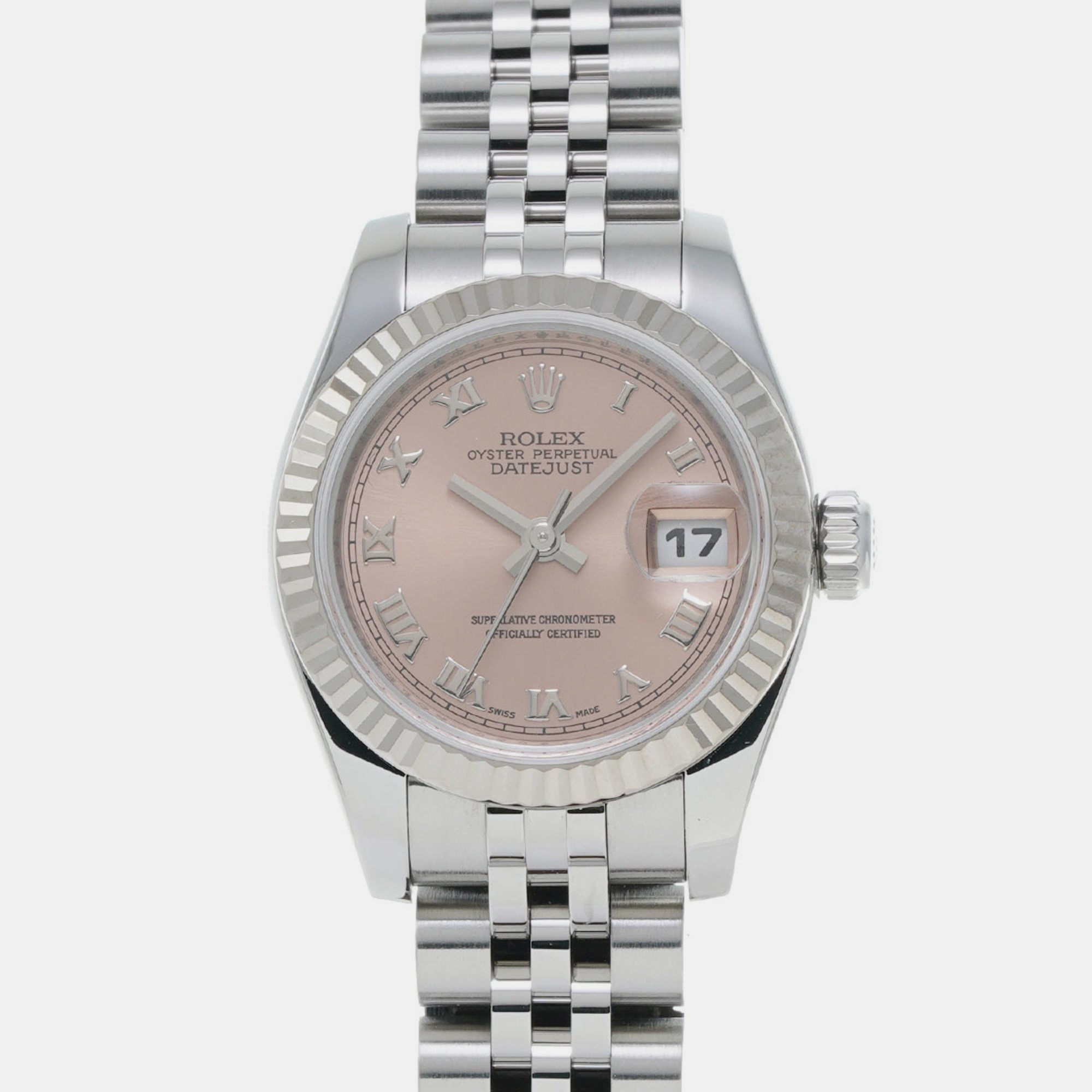 

Rolex Pink Stainless Steel Datejust 179174 Women's Watch