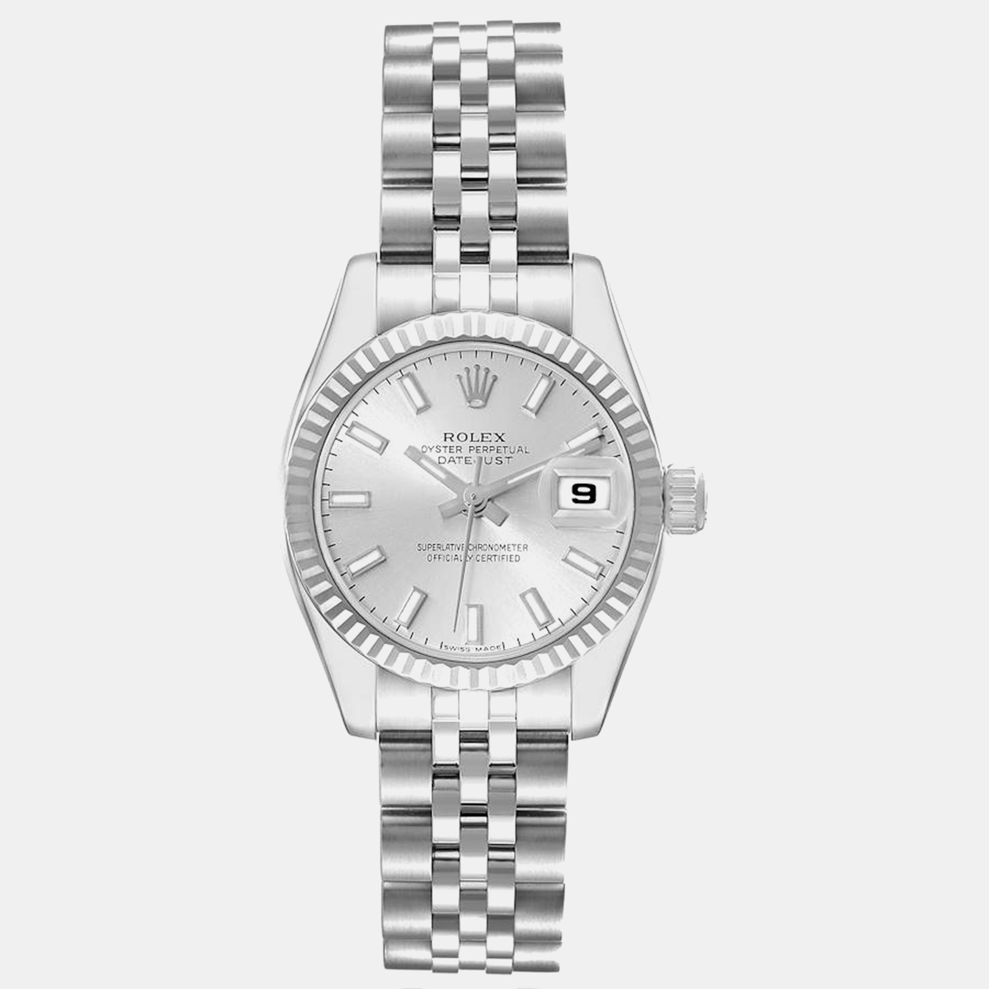 

Rolex Datejust Steel White Gold Silver Dial Ladies Watch