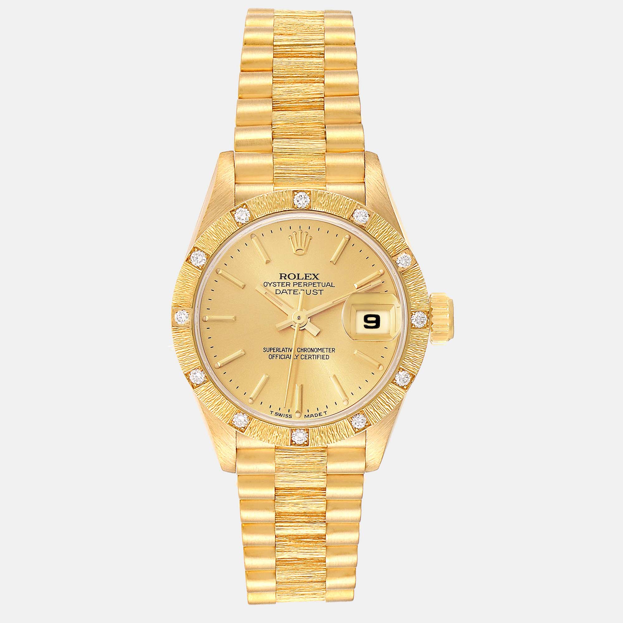 

Rolex President Datejust Yellow Gold Diamond Ladies Watch