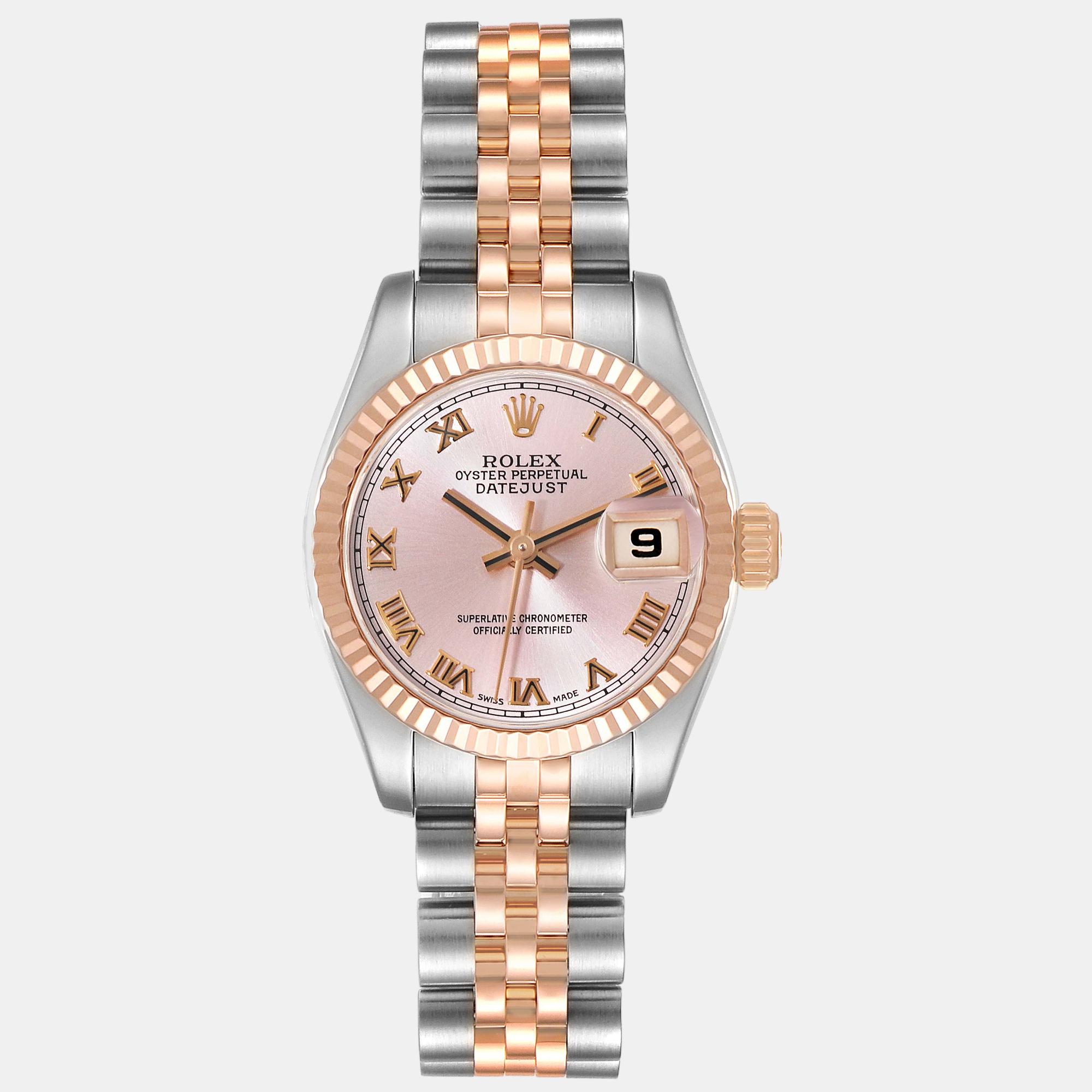

Rolex Datejust Steel Rose Gold Ladies Watch, Pink