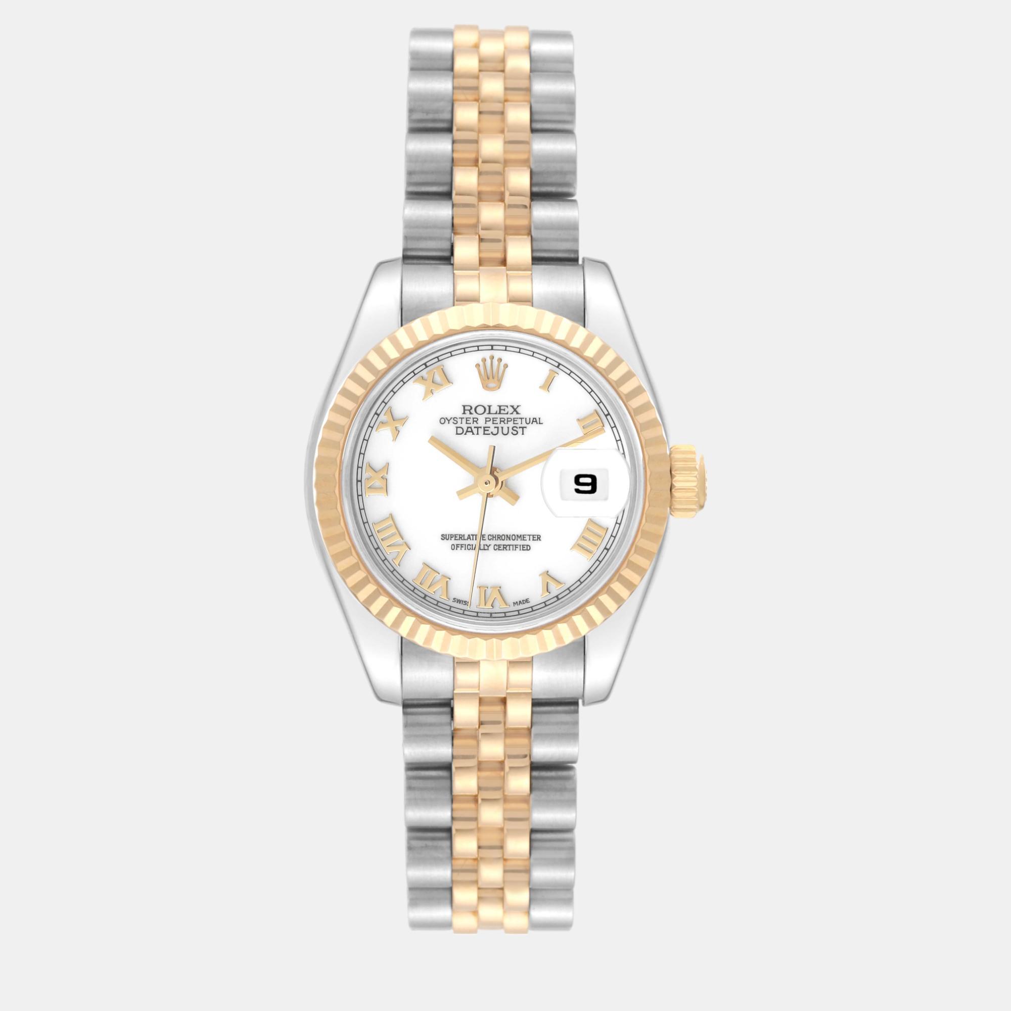 

Rolex Datejust Steel Yellow Gold White Dial Ladies Watch 26 mm