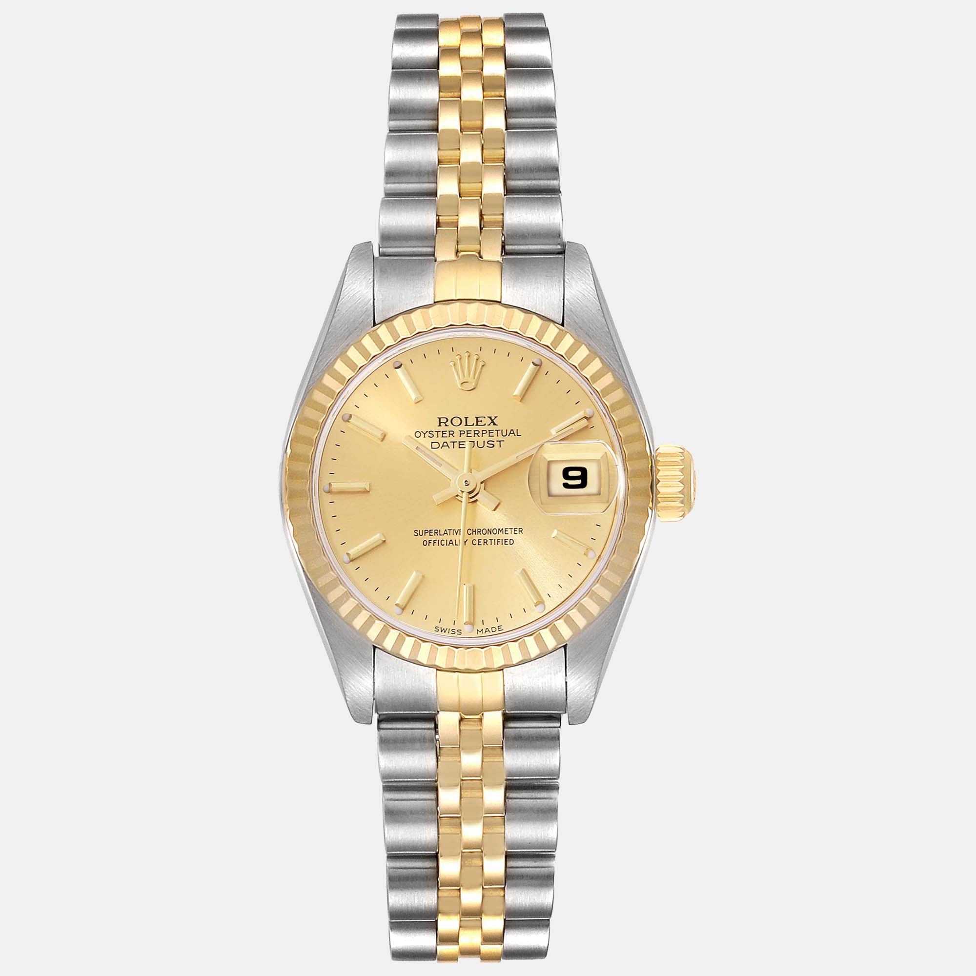 

Rolex Datejust Steel Yellow Gold Champagne Dial Ladies Watch 26 mm