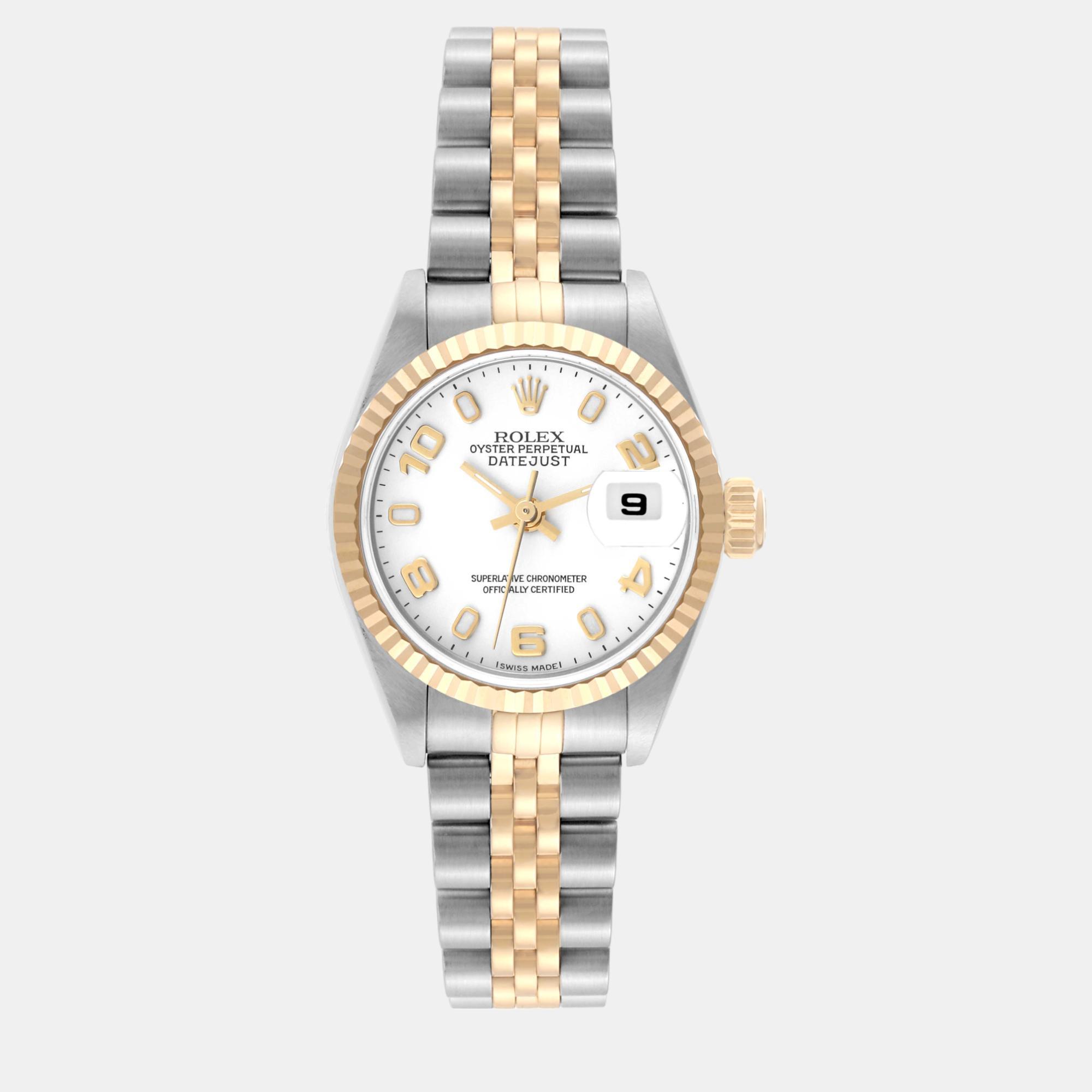 

Rolex Datejust Steel Yellow Gold White Dial Ladies Watch 26 mm