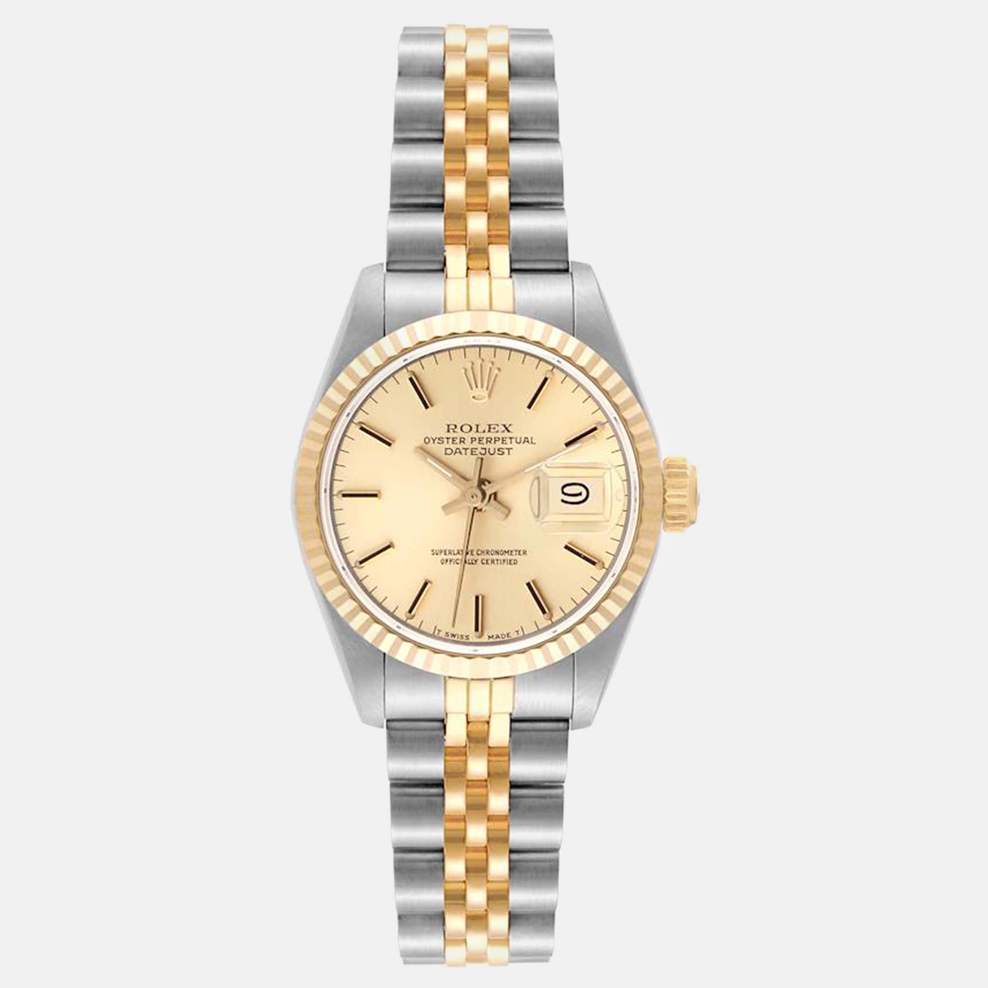

Rolex Datejust Champagne Dial Steel Yellow Gold Ladies Watch 26 mm
