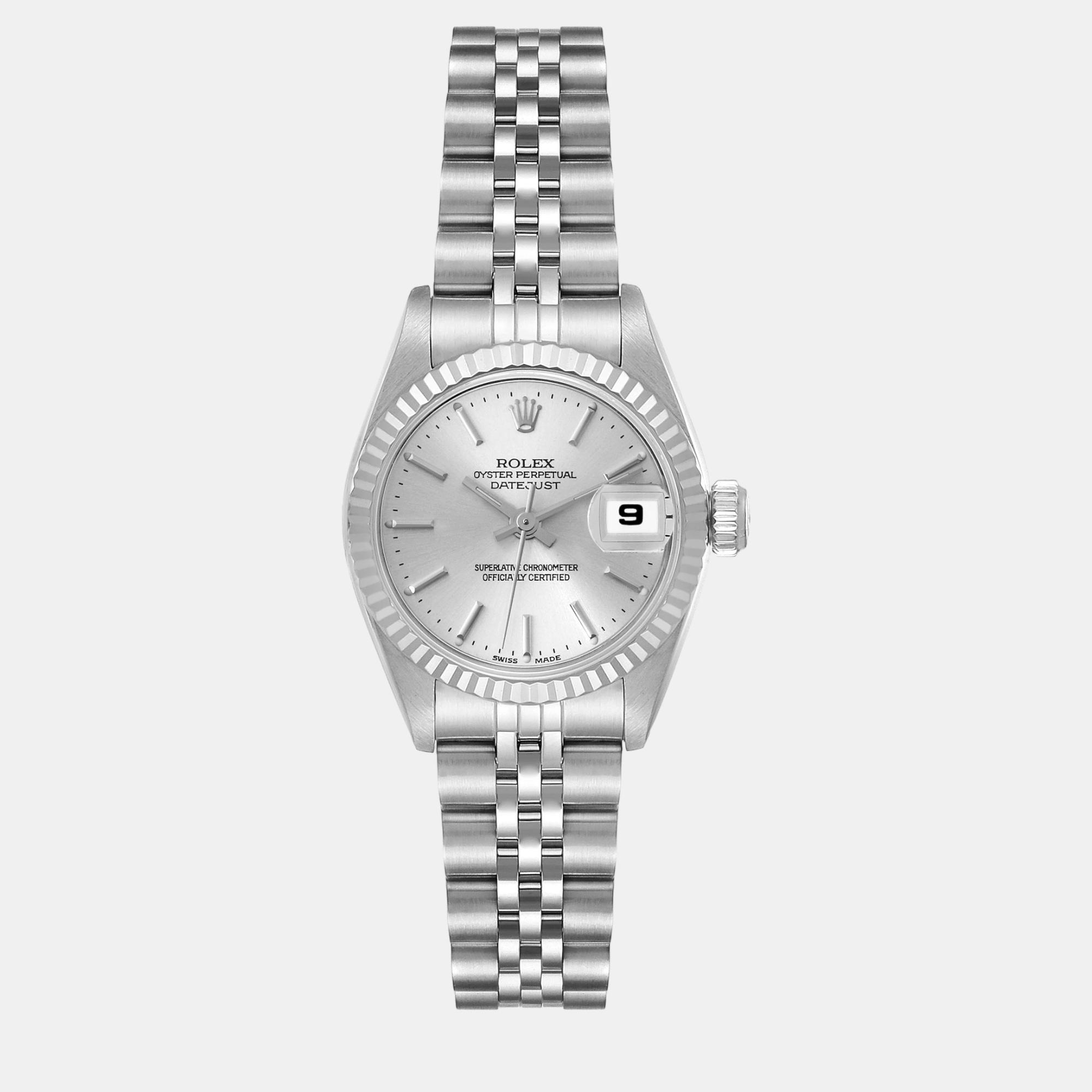 

Rolex Datejust Steel White Gold Silver Dial Ladies Watch 26.0 mm