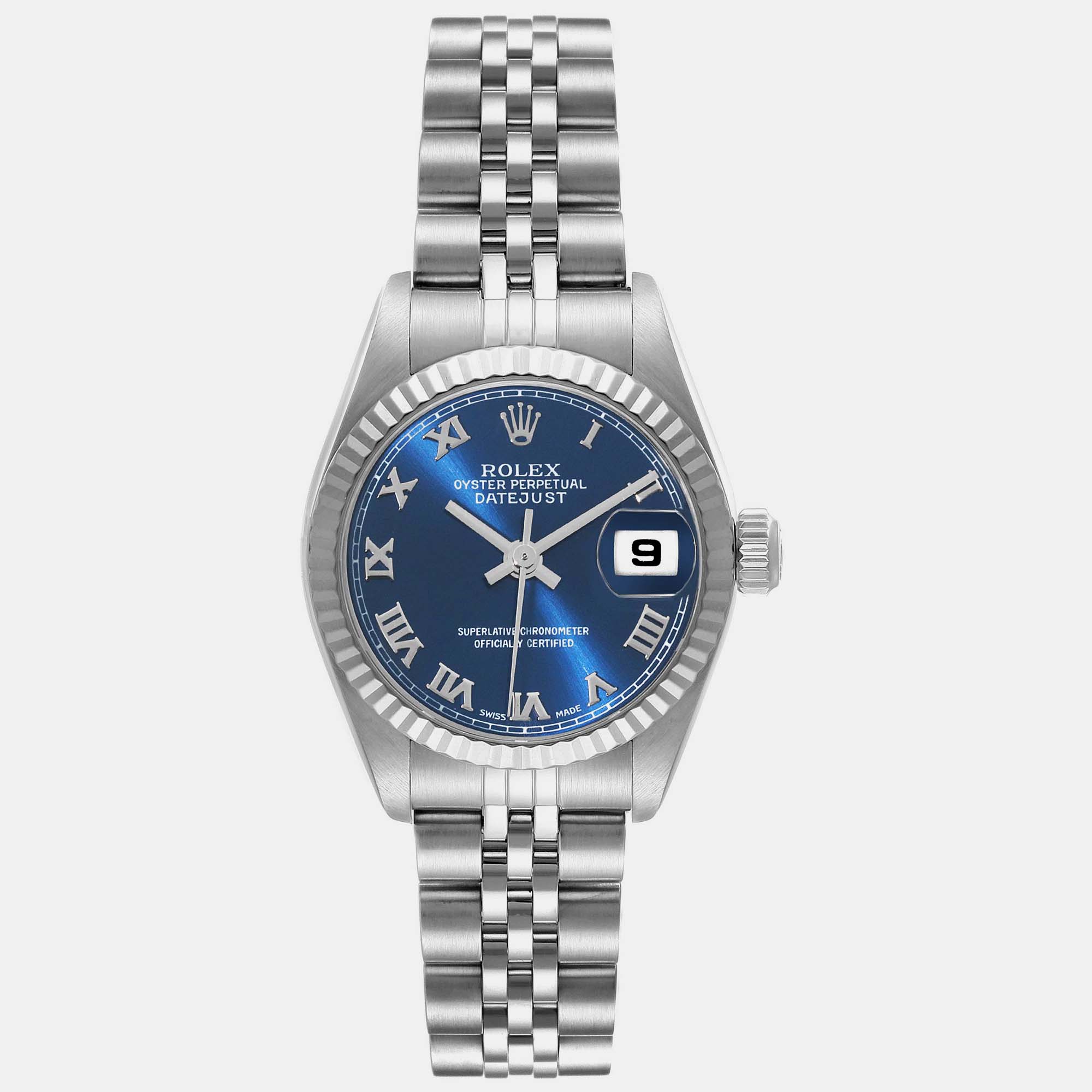 

Rolex Datejust Blue Dial White Gold Steel Ladies Watch 26.0 mm