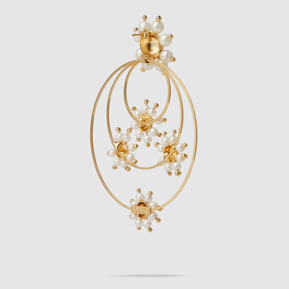 

Rosantica Gold Daisy Pearl Flower Earrings