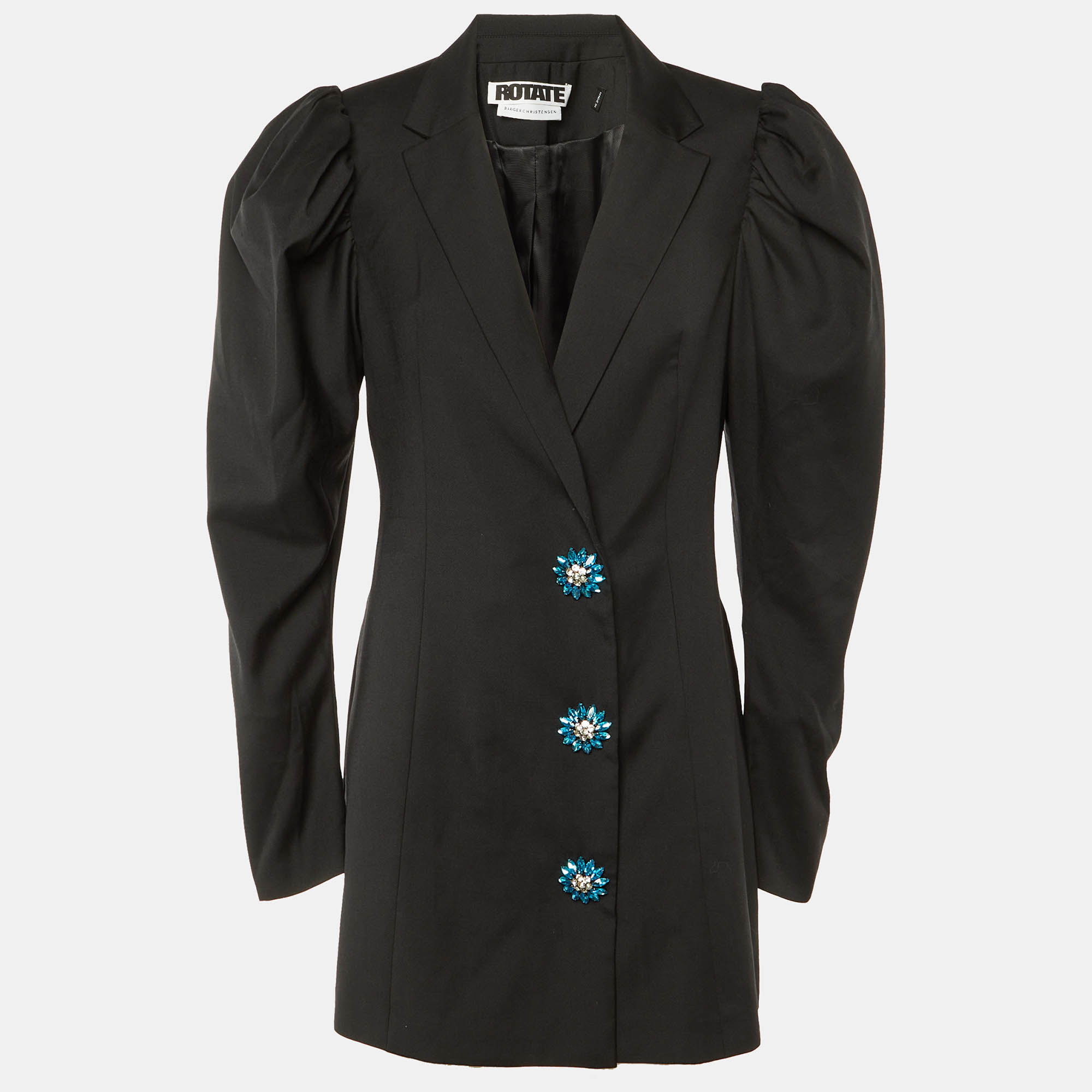 Pre-owned Rotate Birger Christensen Black Wool Blend Mini Blazer Dress L