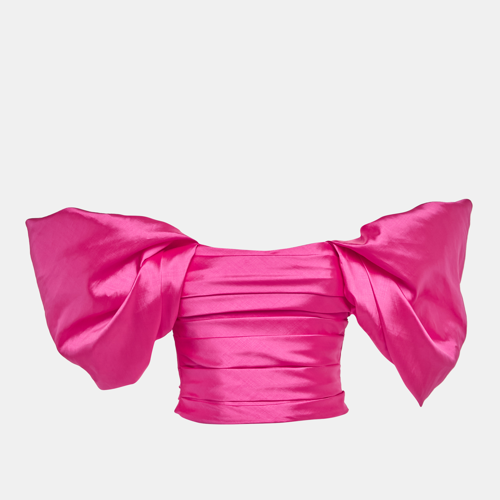 

Rozie Corset Pink Pleated Off Shoulder Corset Top S
